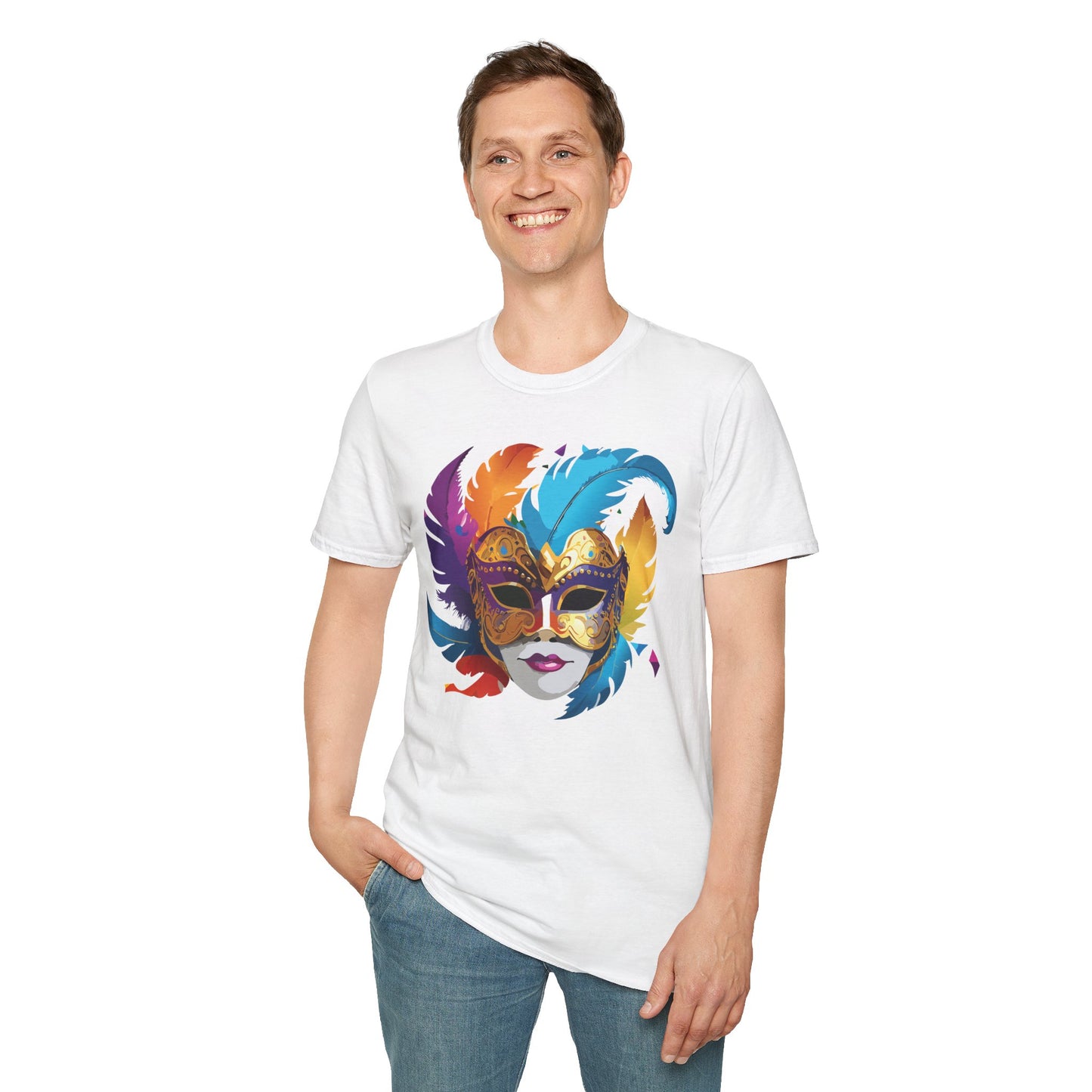 Mask Tee Shirt, Mask Shirt, Shirt with Mask, Masquerade Tees