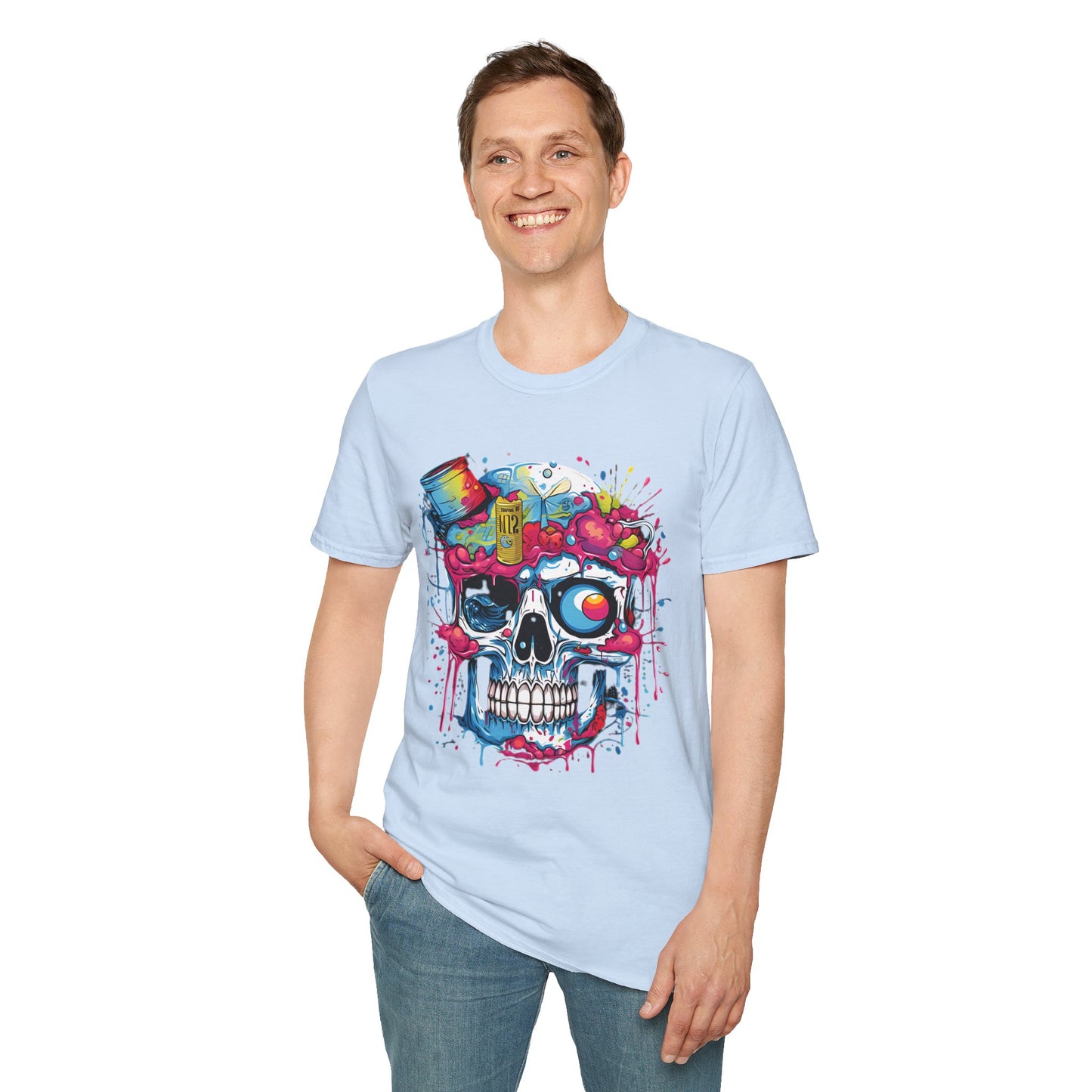 Skull Tee Shirt, Skeleton Shirt, Shirt with Skull, Shirt with Skeleton