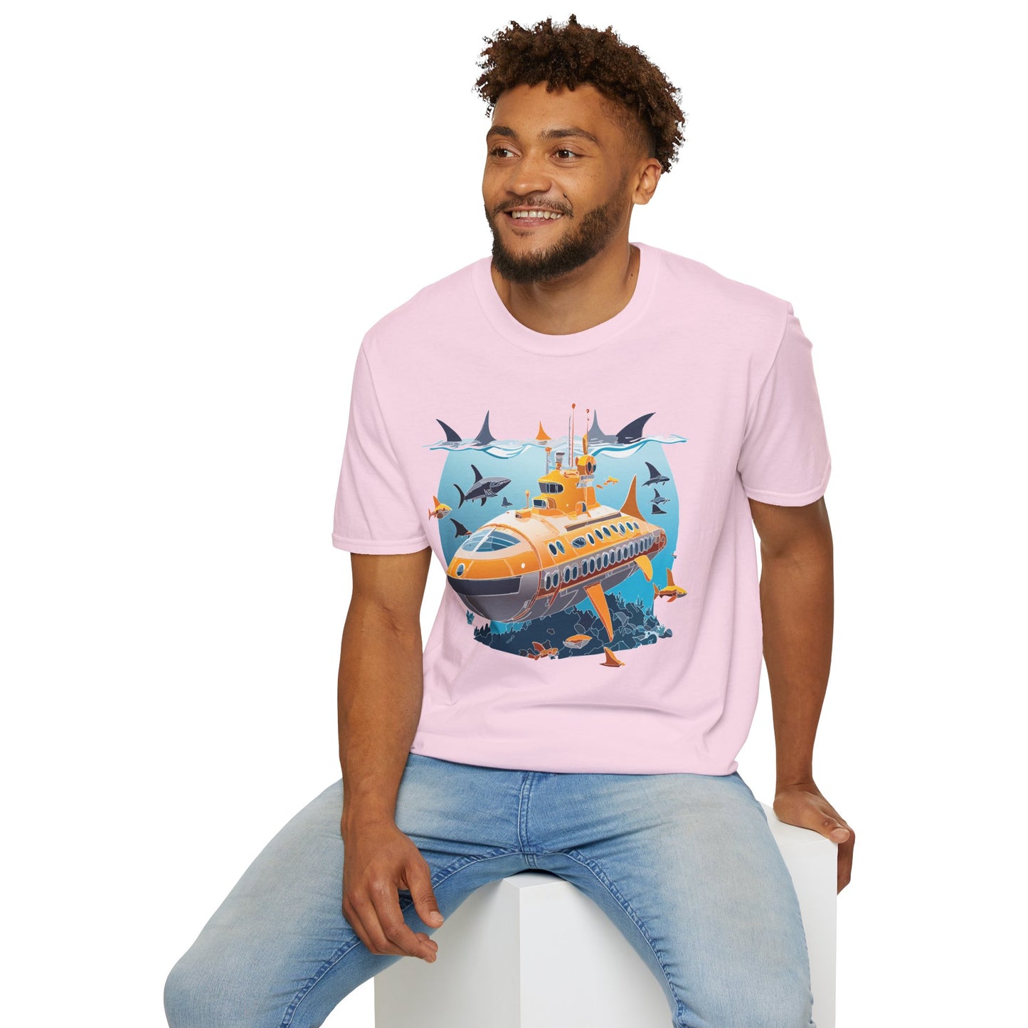 Ocean Tee Shirt, Ocean Shirt, Shirt with Ocean, U boat Tees, Shirt with U-Boat