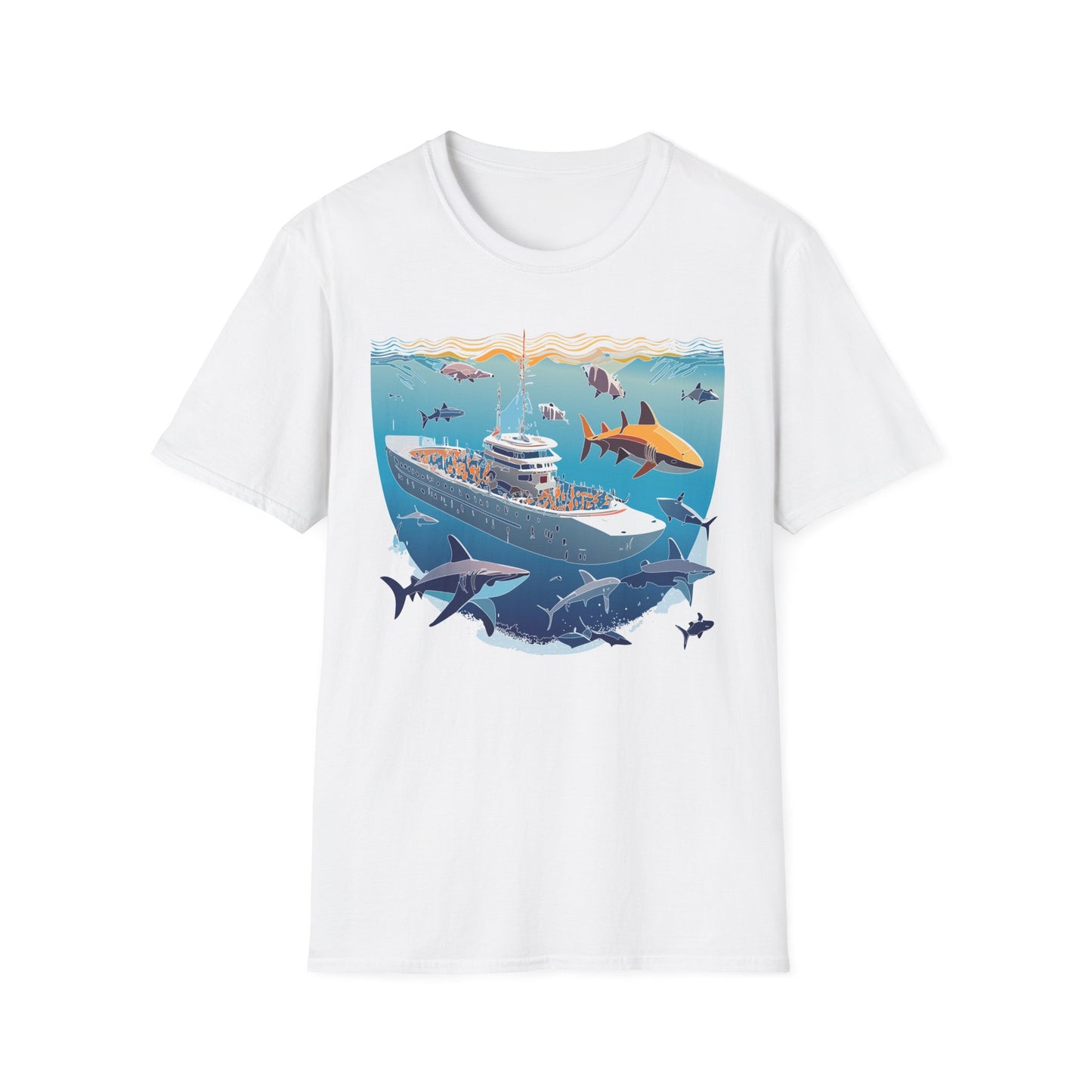 Ocean Tee Shirt, Ocean Shirt, Shirt with Ocean, U boat Tees, Shirt with U-Boat