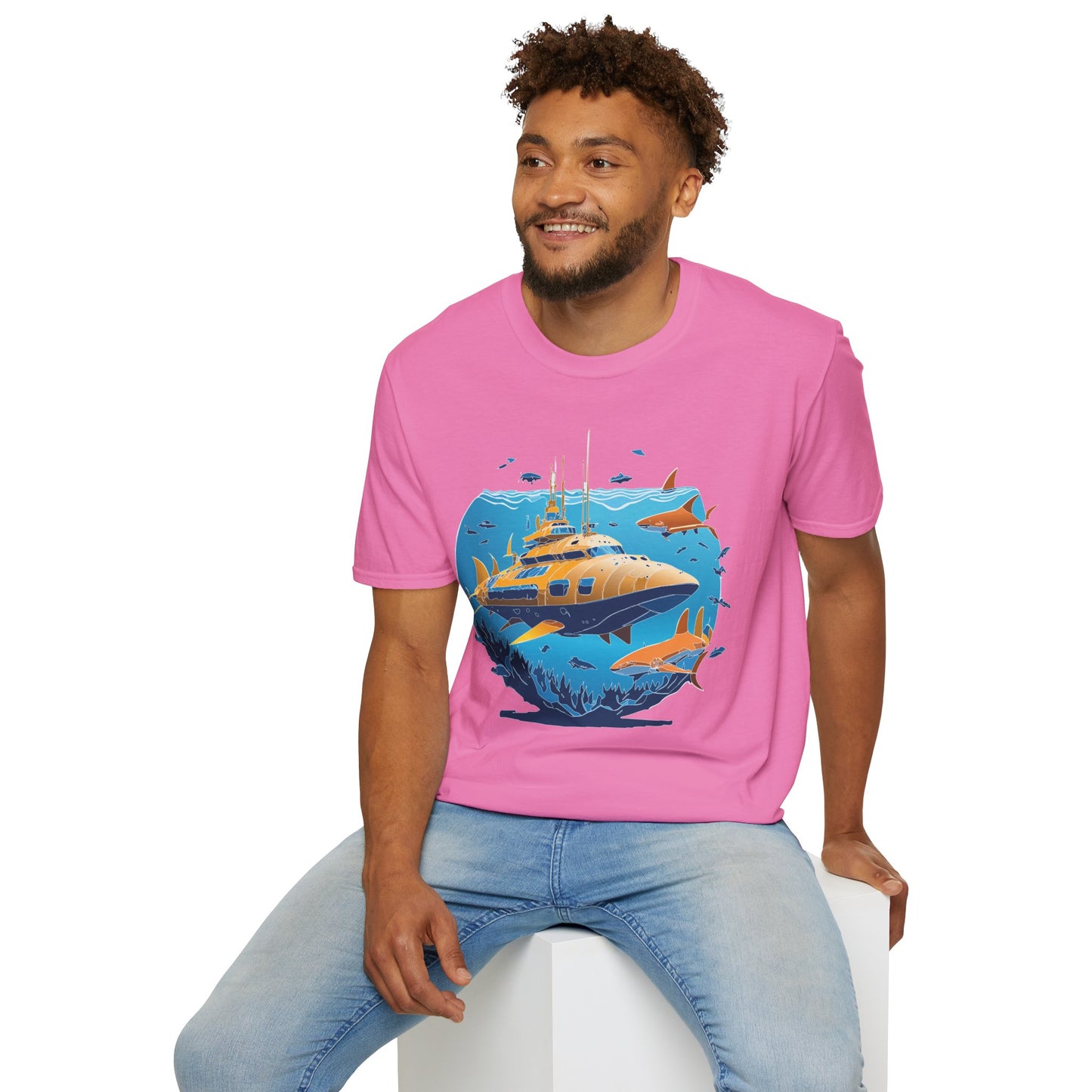 Ocean Tee Shirt, Ocean Shirt, Shirt with Ocean, U boat Tees, Shirt with U-Boat