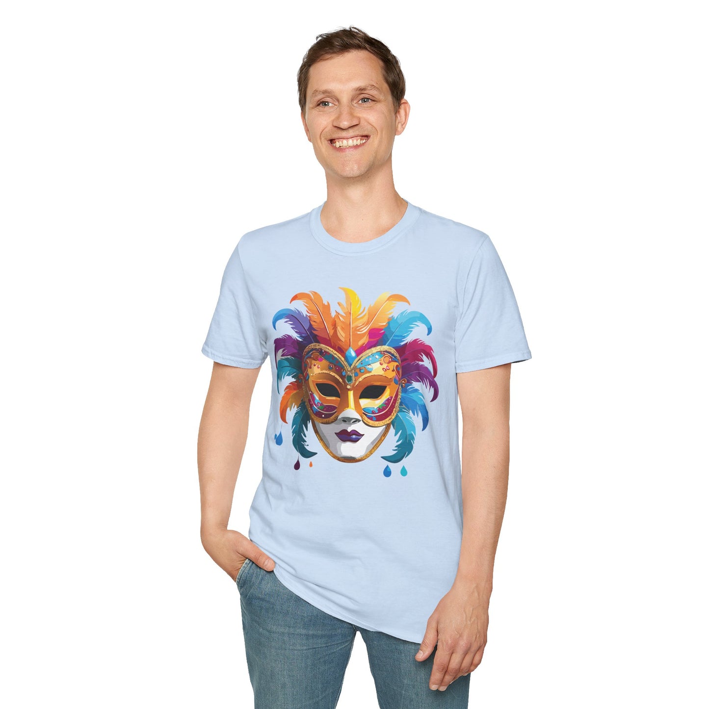 Mask Tee Shirt, Mask Shirt, Shirt with Mask, Masquerade Tees