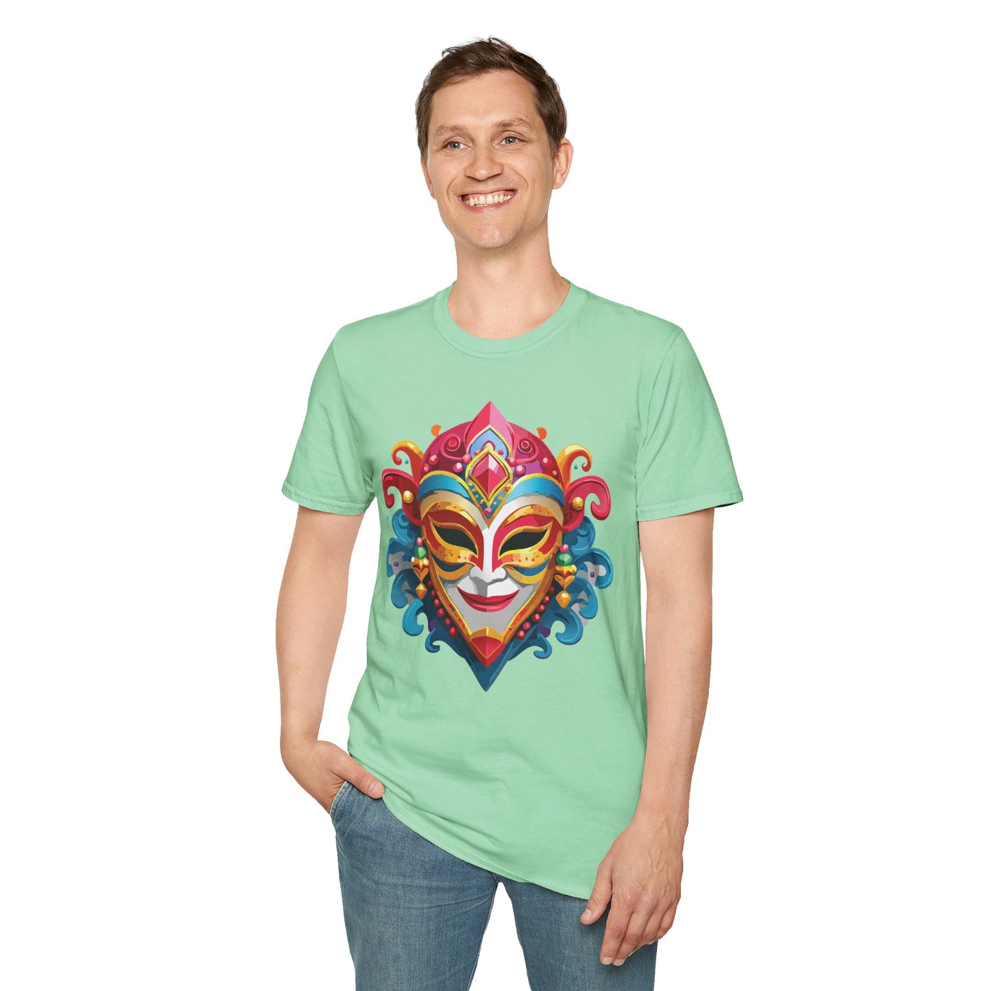 Mask Tee Shirt, Mask Shirt, Shirt with Mask, Masquerade Tees