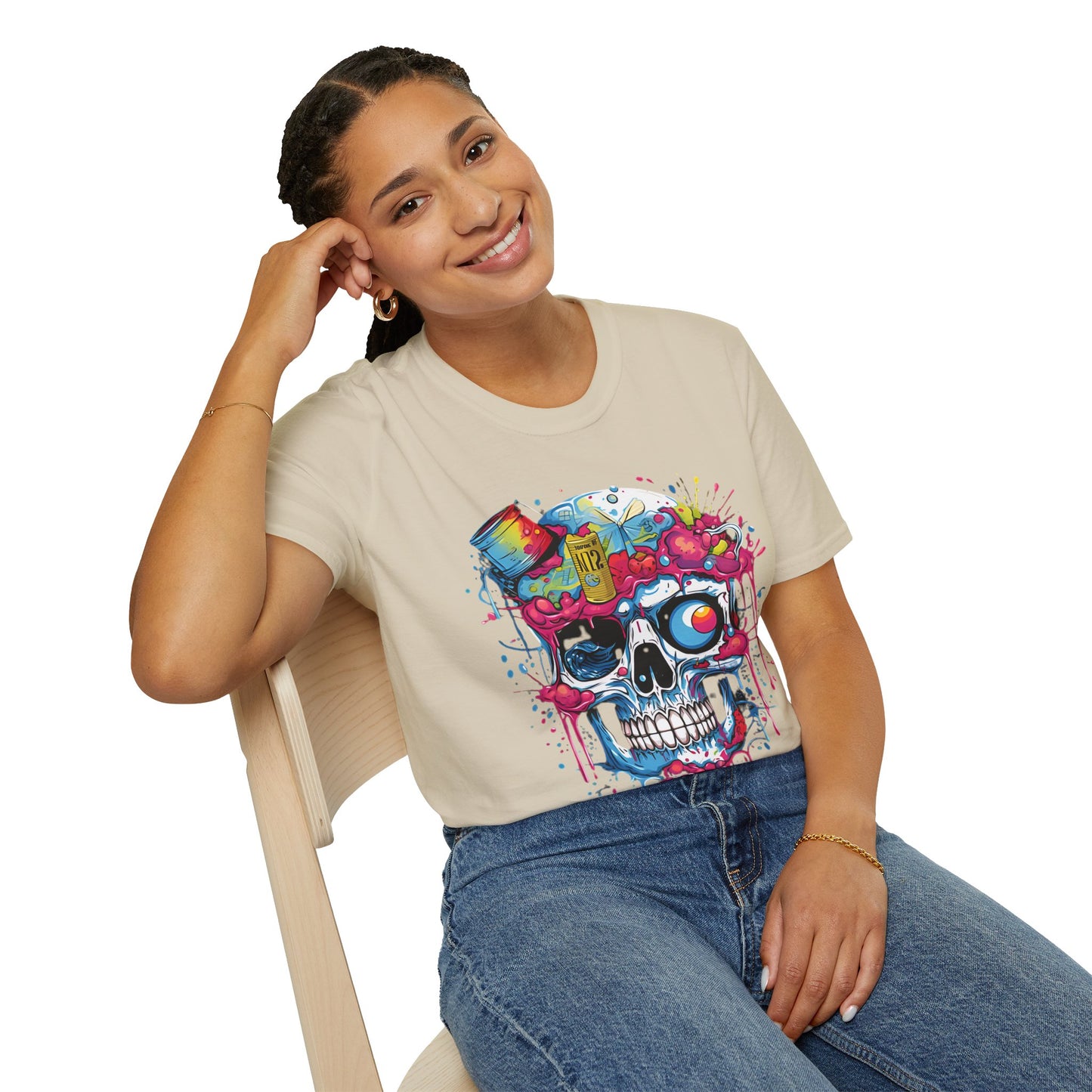 Skull Tee Shirt, Skeleton Shirt, Shirt with Skull, Shirt with Skeleton