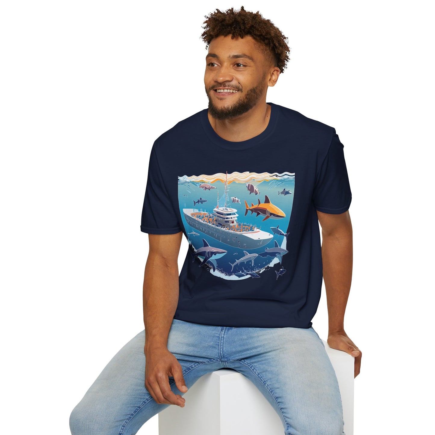 Ocean Tee Shirt, Ocean Shirt, Shirt with Ocean, U boat Tees, Shirt with U-Boat