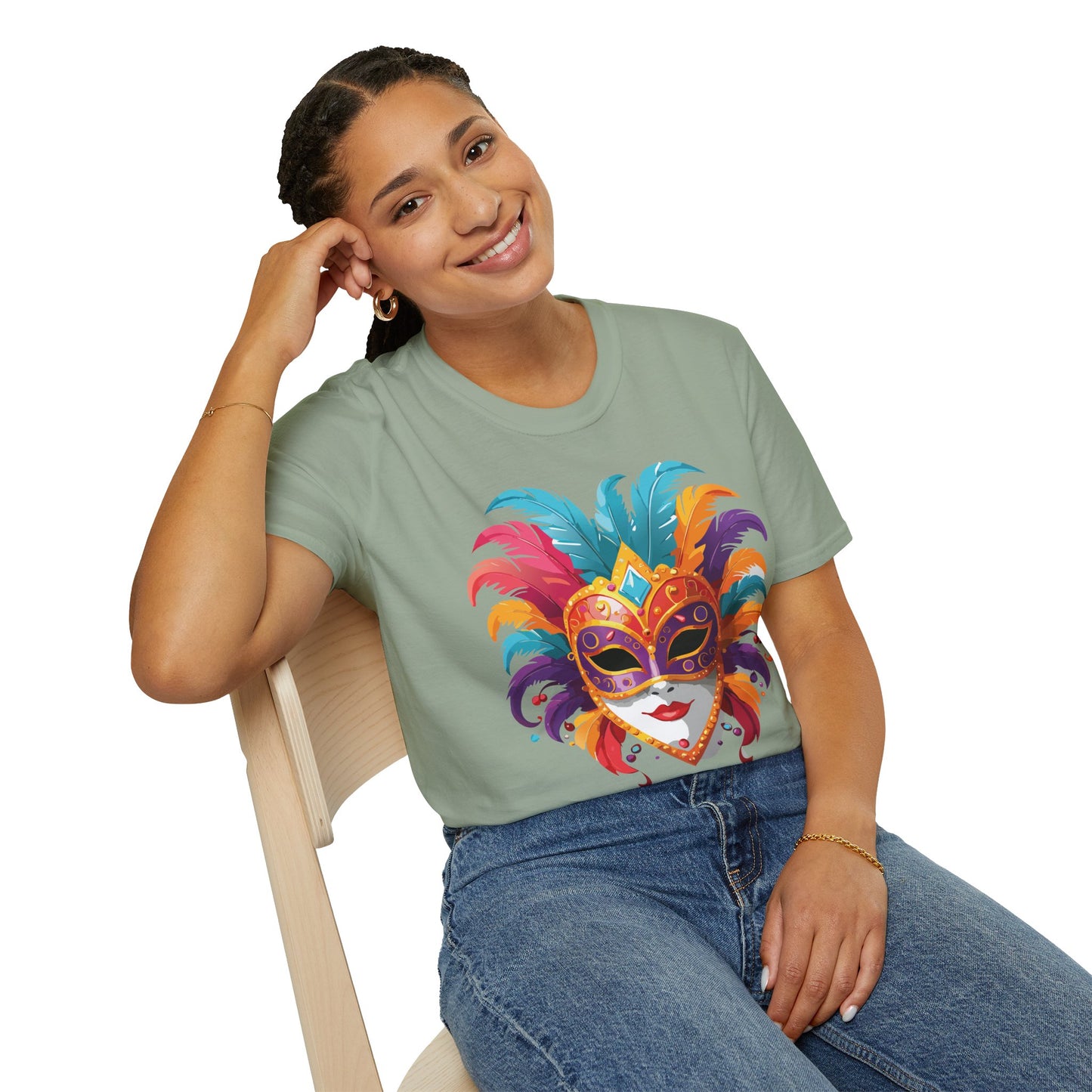 Mask Tee Shirt, Mask Shirt, Shirt with Mask, Masquerade Tees