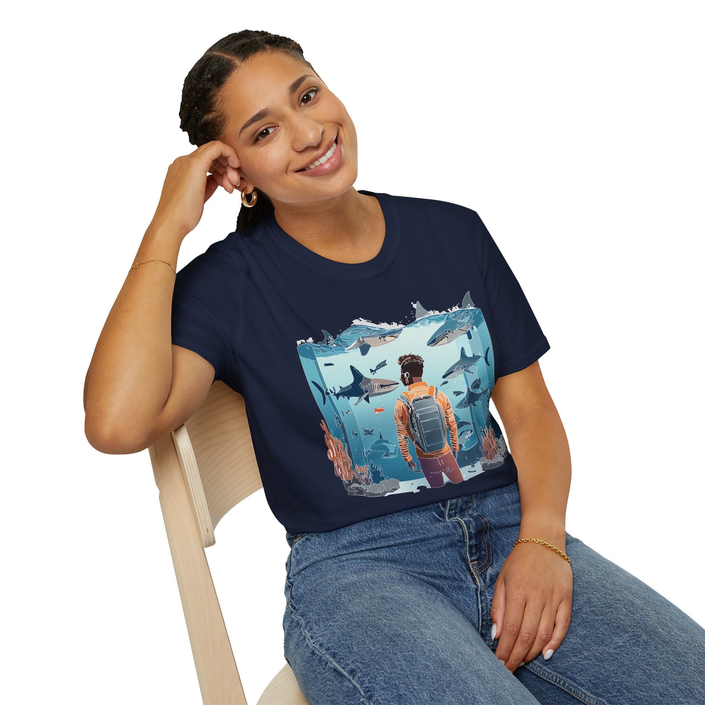 Ocean Tee Shirt, Ocean Shirt, Shirt with Ocean, U boat Tees, Shirt with U-Boat