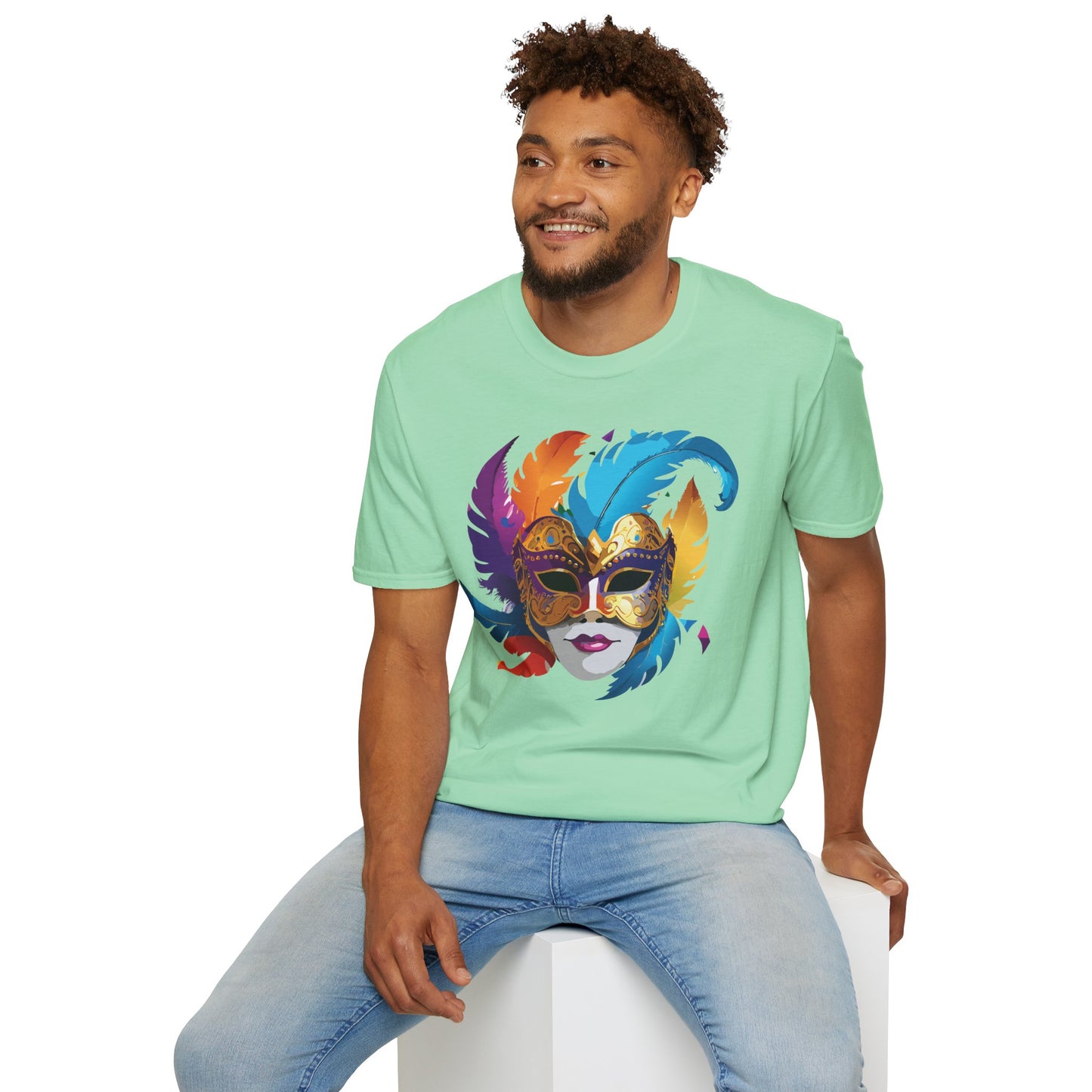 Mask Tee Shirt, Mask Shirt, Shirt with Mask, Masquerade Tees