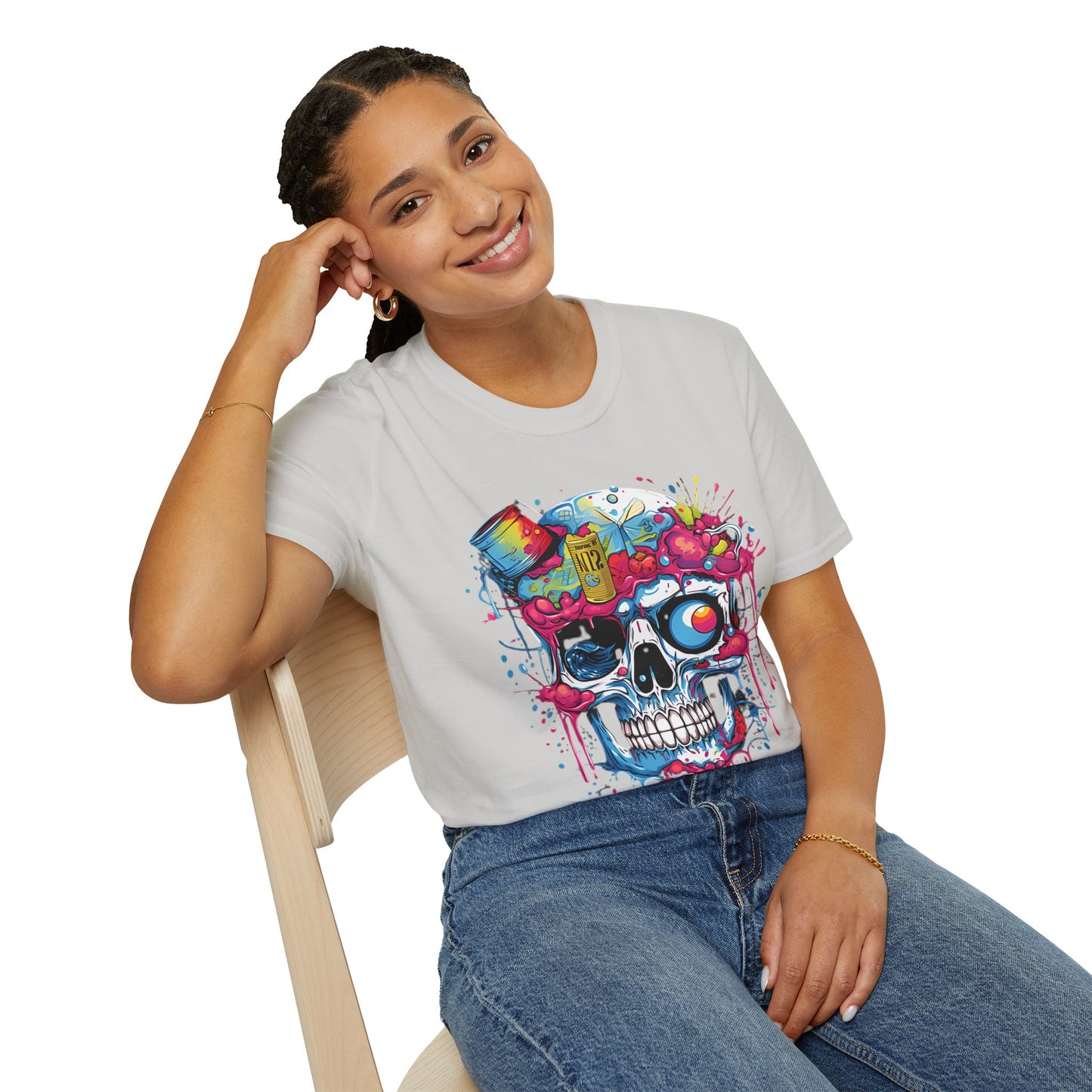 Skull Tee Shirt, Skeleton Shirt, Shirt with Skull, Shirt with Skeleton
