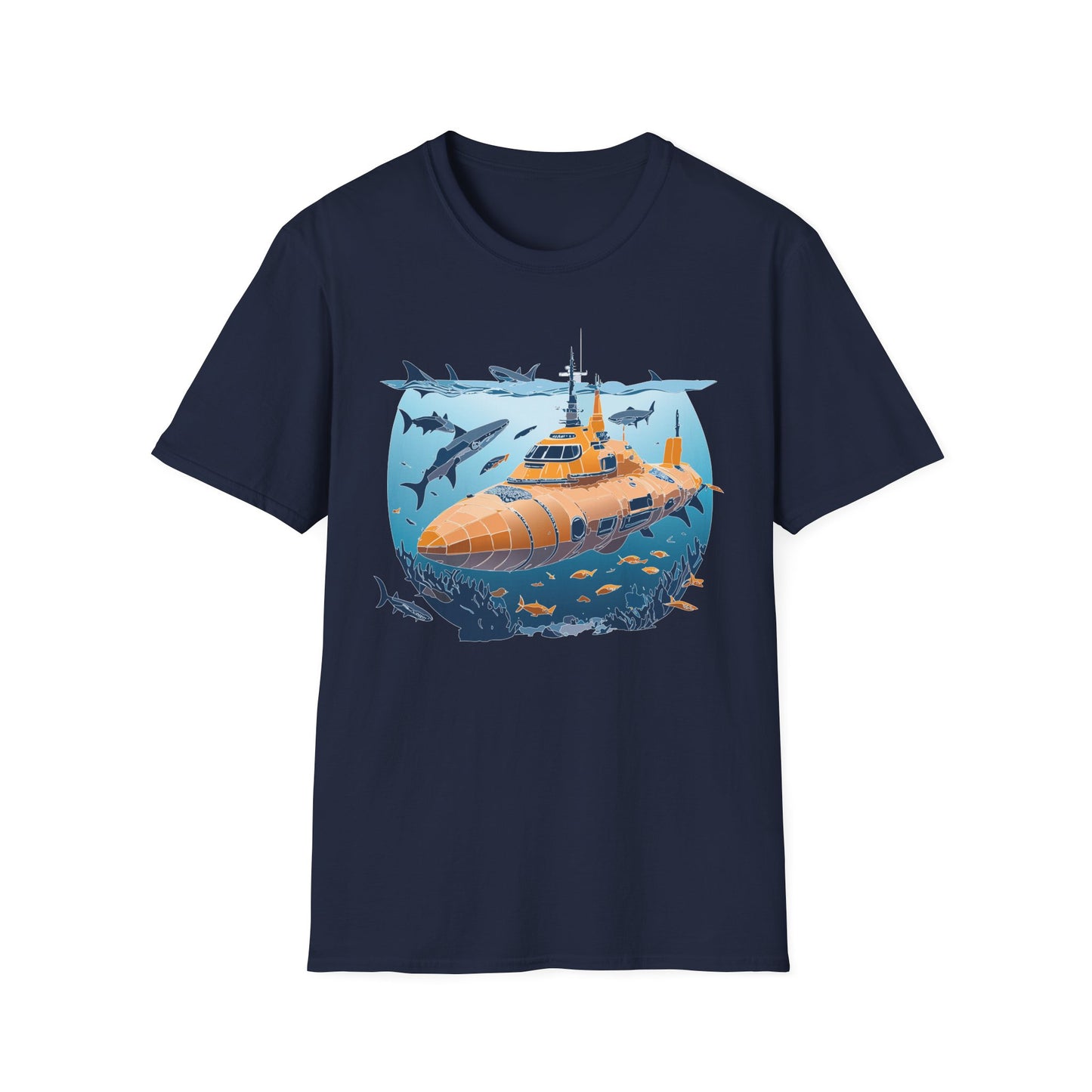 Ocean Tee Shirt, Ocean Shirt, Shirt with Ocean, U boat Tees, Shirt with U-Boat