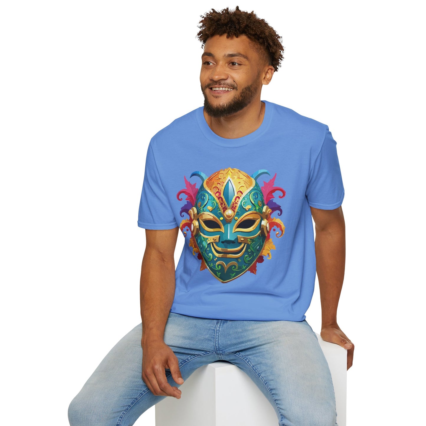 Mask Tee Shirt, Mask Shirt, Shirt with Mask, Masquerade Tees