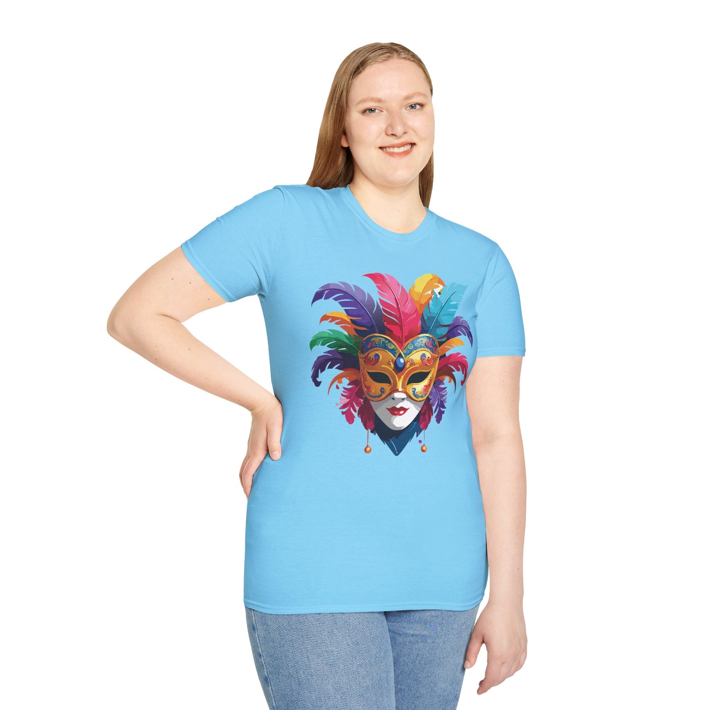 Mask Tee Shirt, Mask Shirt, Shirt with Mask, Masquerade Tees