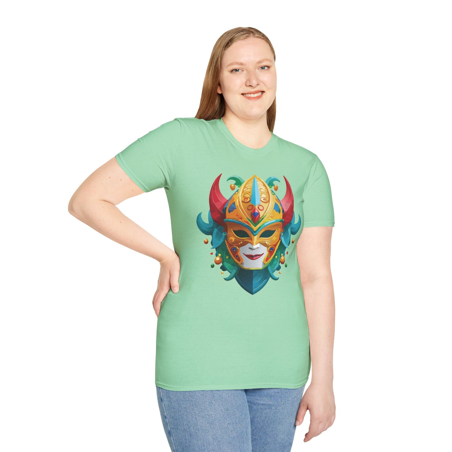 Mask Tee Shirt, Mask Shirt, Shirt with Mask, Masquerade Tees