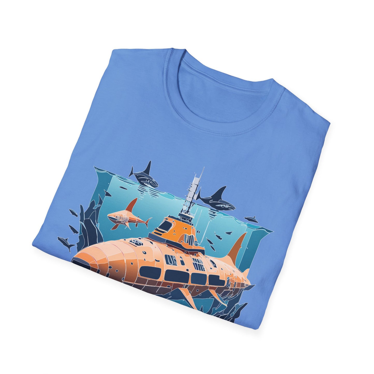 Ocean Tee Shirt, Ocean Shirt, Shirt with Ocean, U boat Tees, Shirt with U-Boat