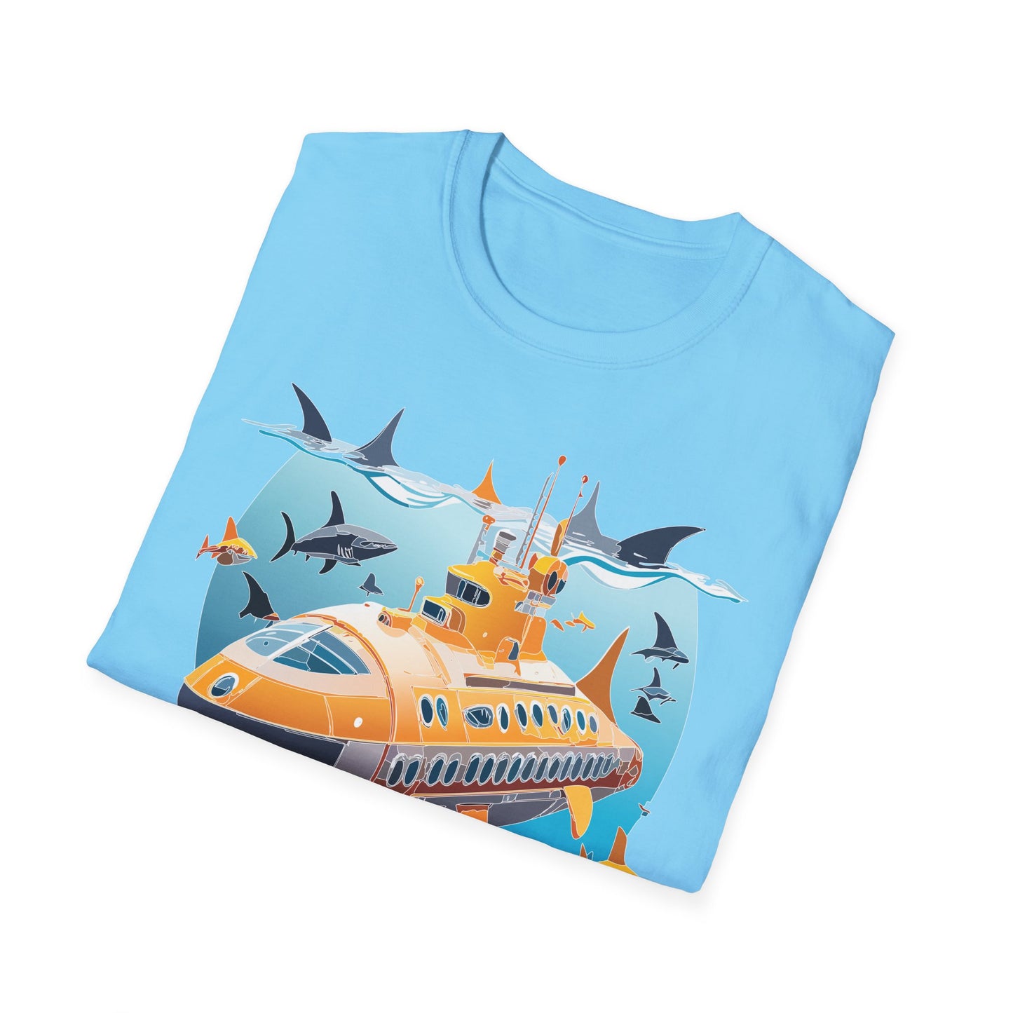 Ocean Tee Shirt, Ocean Shirt, Shirt with Ocean, U boat Tees, Shirt with U-Boat