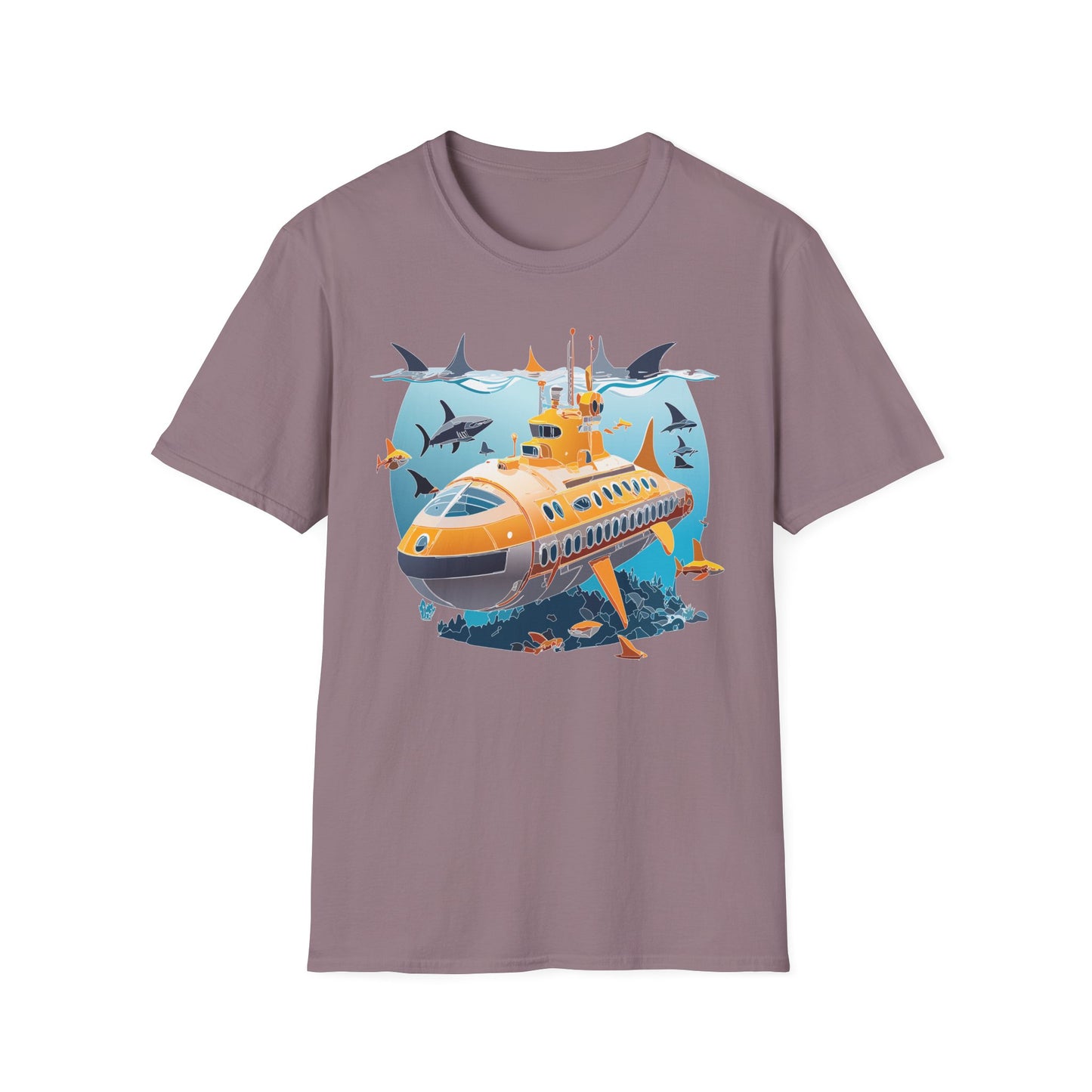 Ocean Tee Shirt, Ocean Shirt, Shirt with Ocean, U boat Tees, Shirt with U-Boat