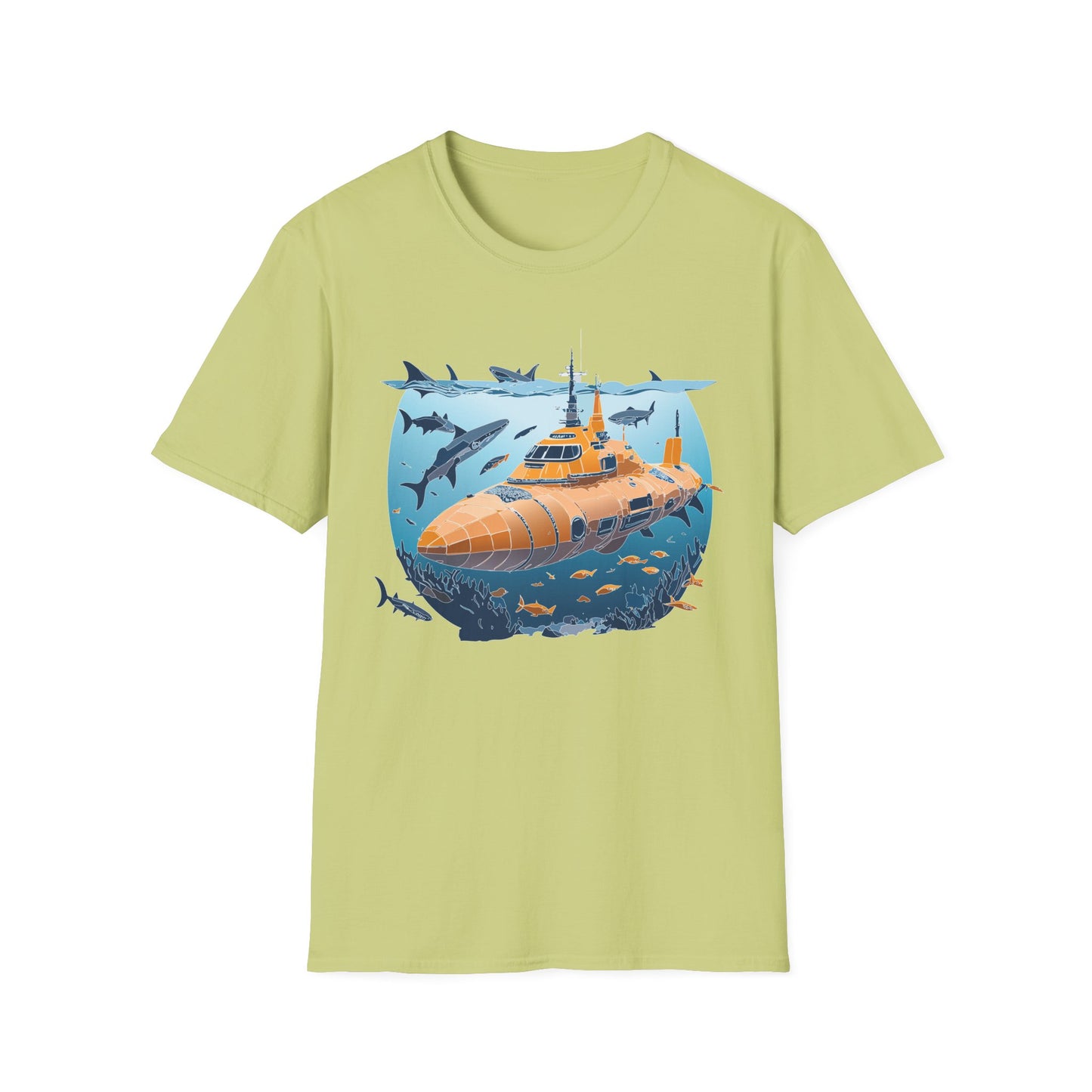 Ocean Tee Shirt, Ocean Shirt, Shirt with Ocean, U boat Tees, Shirt with U-Boat