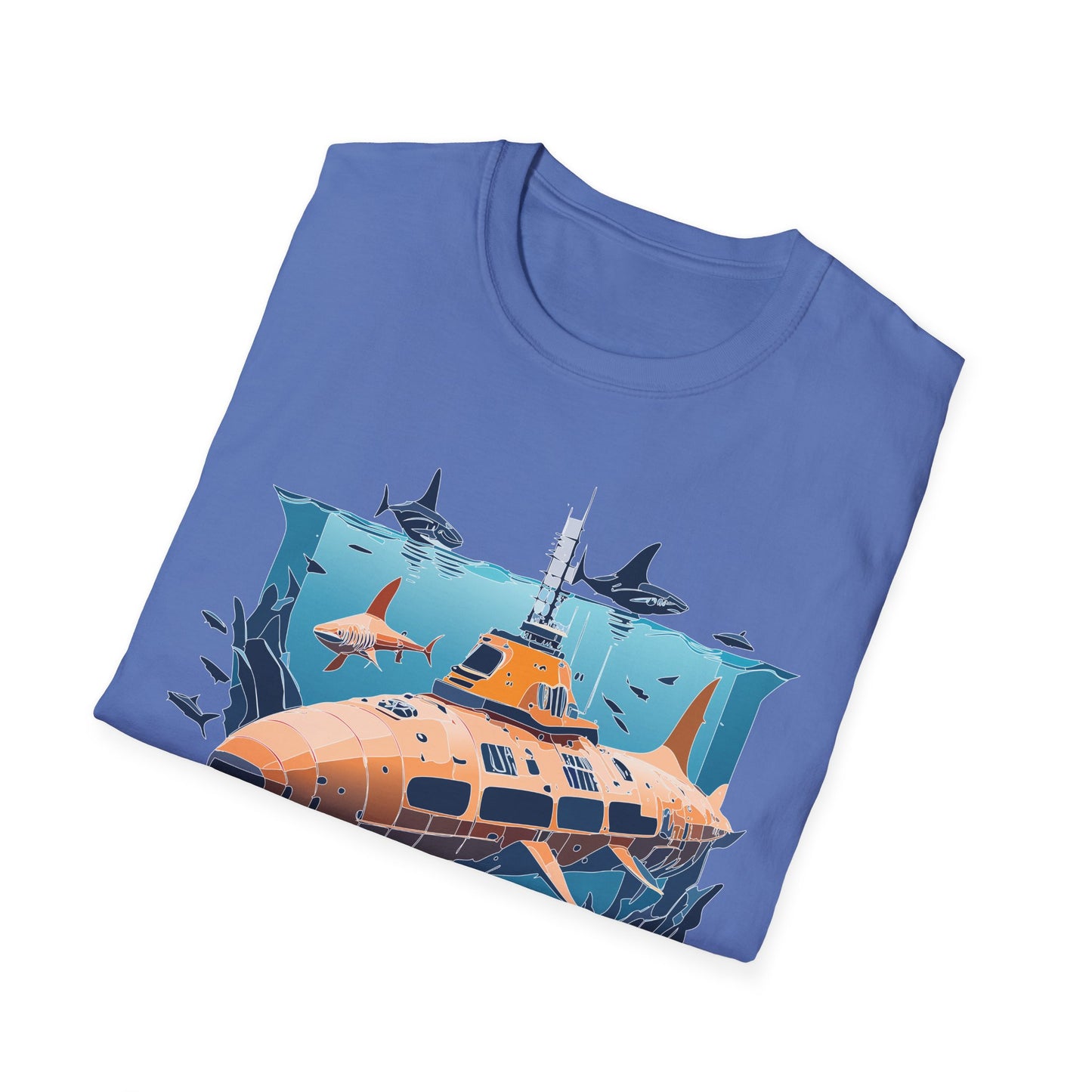 Ocean Tee Shirt, Ocean Shirt, Shirt with Ocean, U boat Tees, Shirt with U-Boat