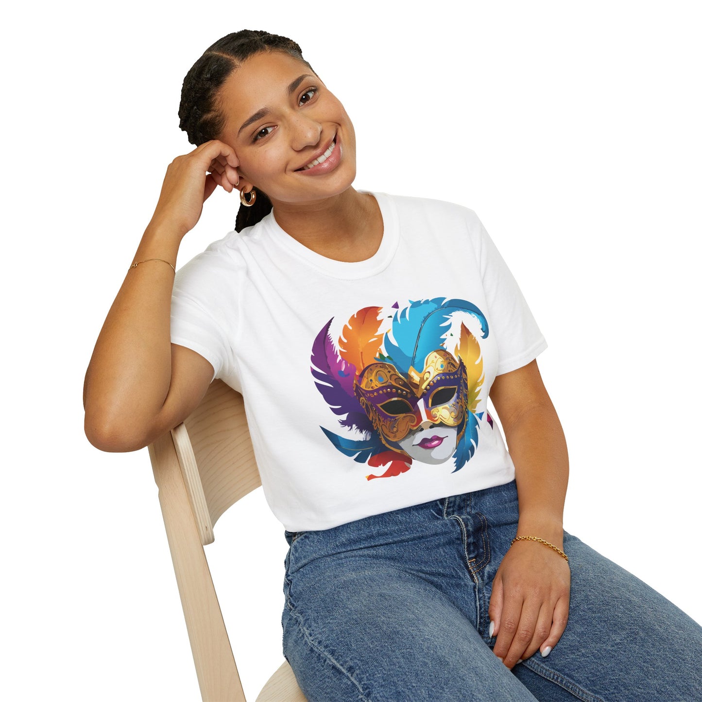 Mask Tee Shirt, Mask Shirt, Shirt with Mask, Masquerade Tees