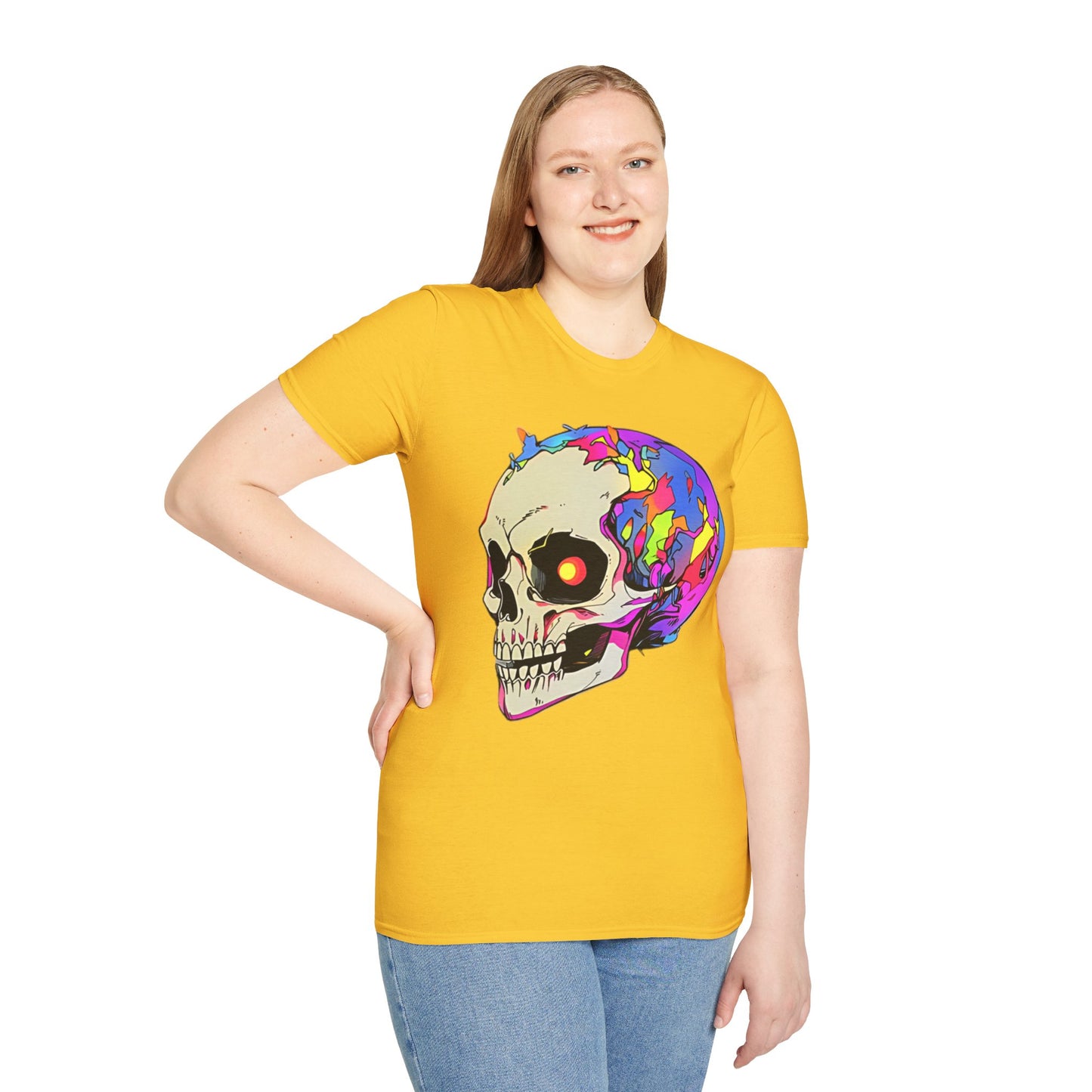 Skull Tee Shirt, Skeleton Shirt, Shirt with Skull, Shirt with Skeleton