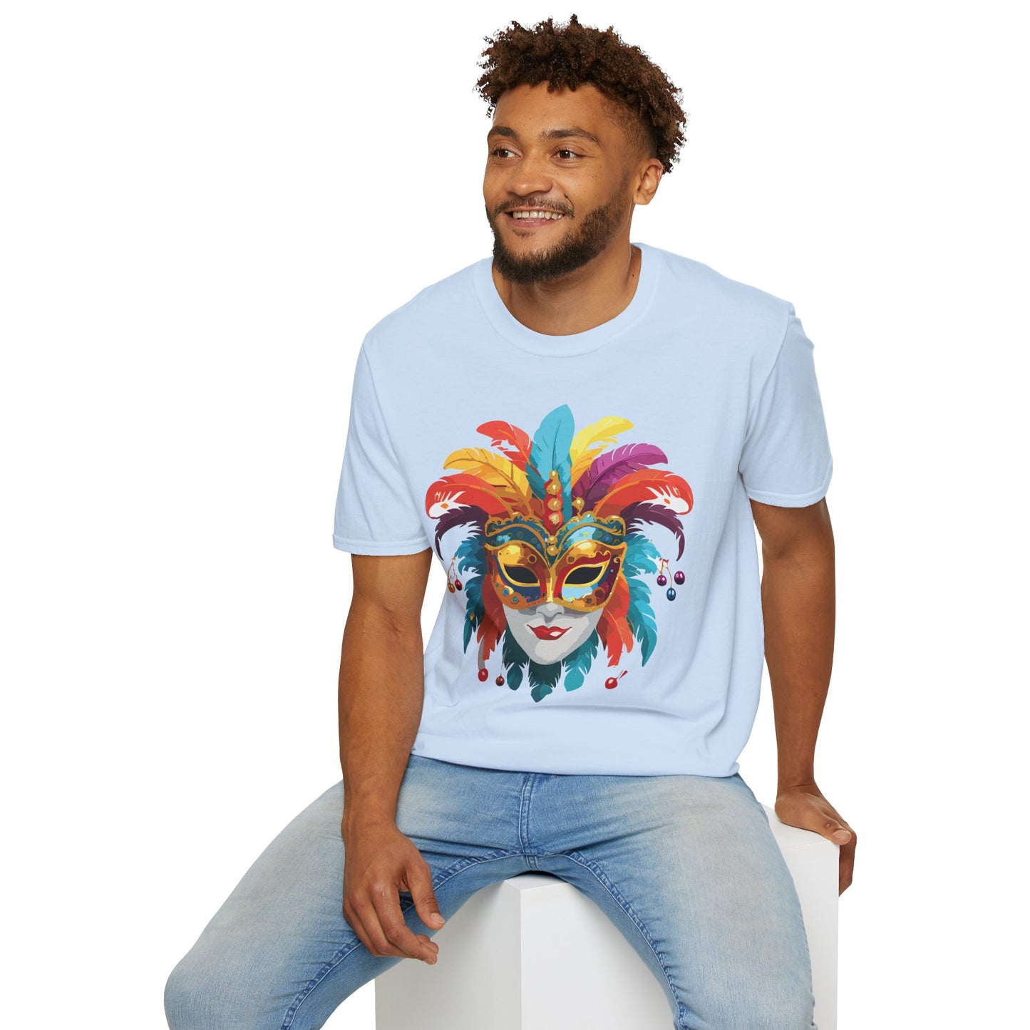 Mask Tee Shirt, Mask Shirt, Shirt with Mask, Masquerade Tees
