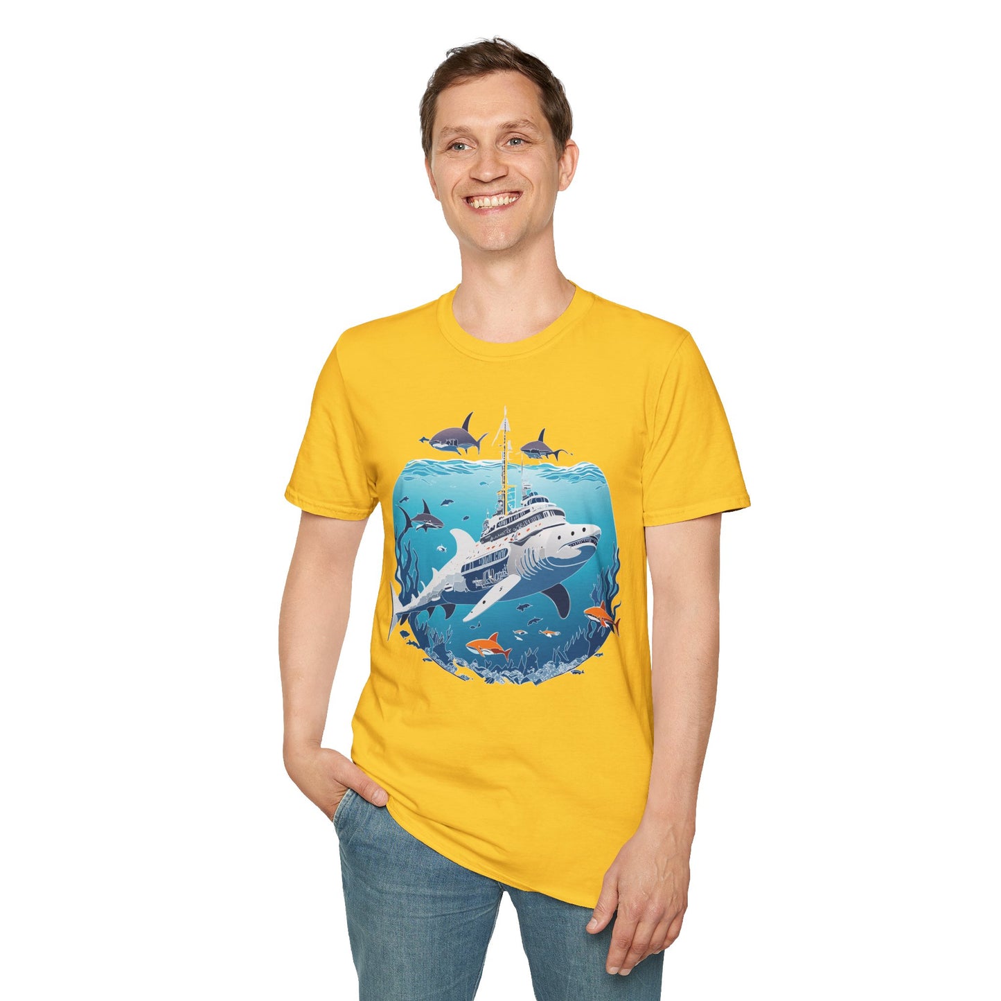 Ocean Tee Shirt, Ocean Shirt, Shirt with Ocean, U boat Tees, Shirt with U-Boat