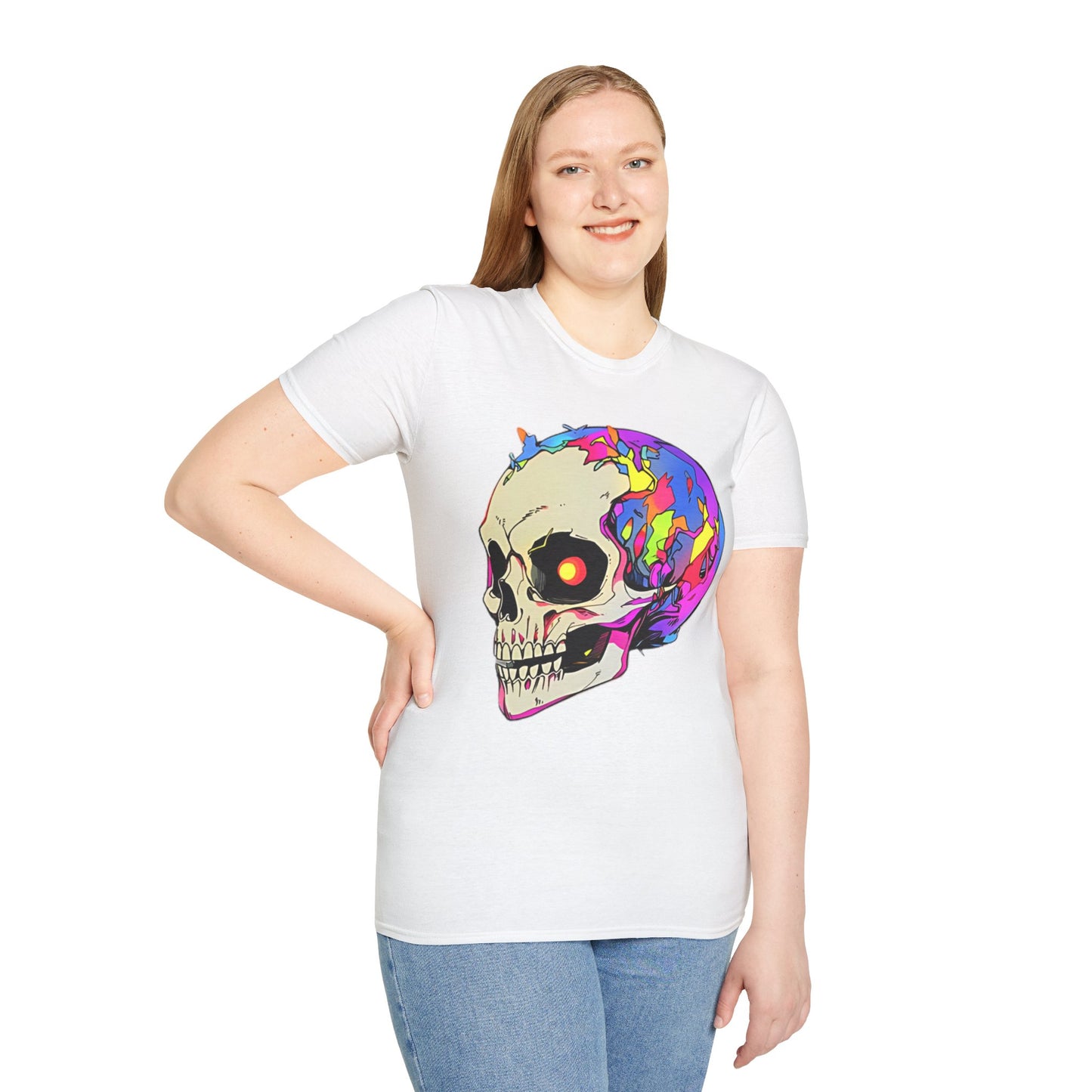 Skull Tee Shirt, Skeleton Shirt, Shirt with Skull, Shirt with Skeleton