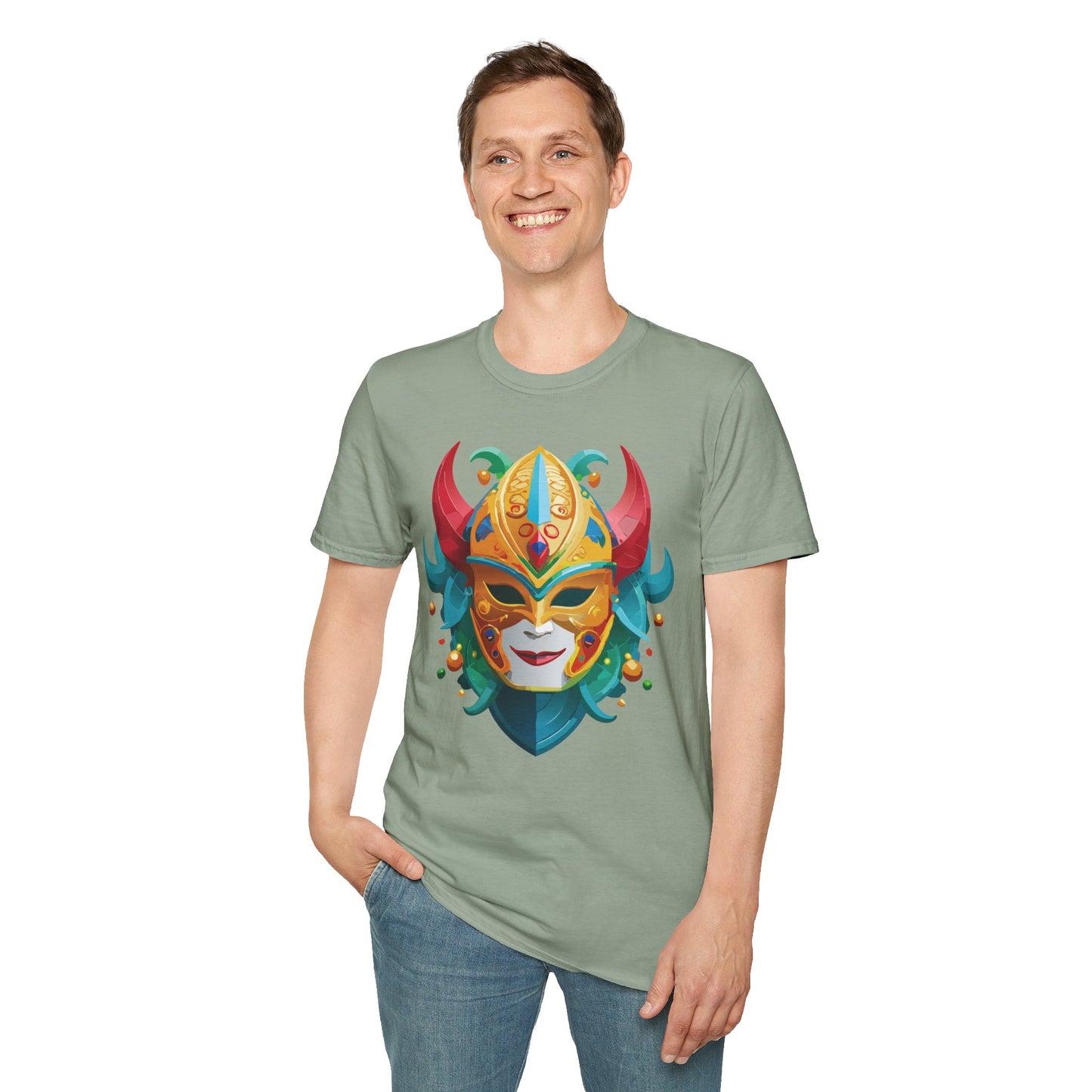 Mask Tee Shirt, Mask Shirt, Shirt with Mask, Masquerade Tees