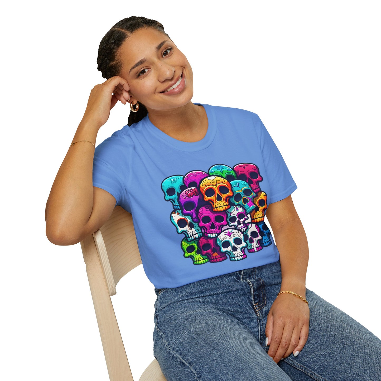 Skull Tee Shirt, Skeleton Shirt, Shirt with Skull, Shirt with Skeleton