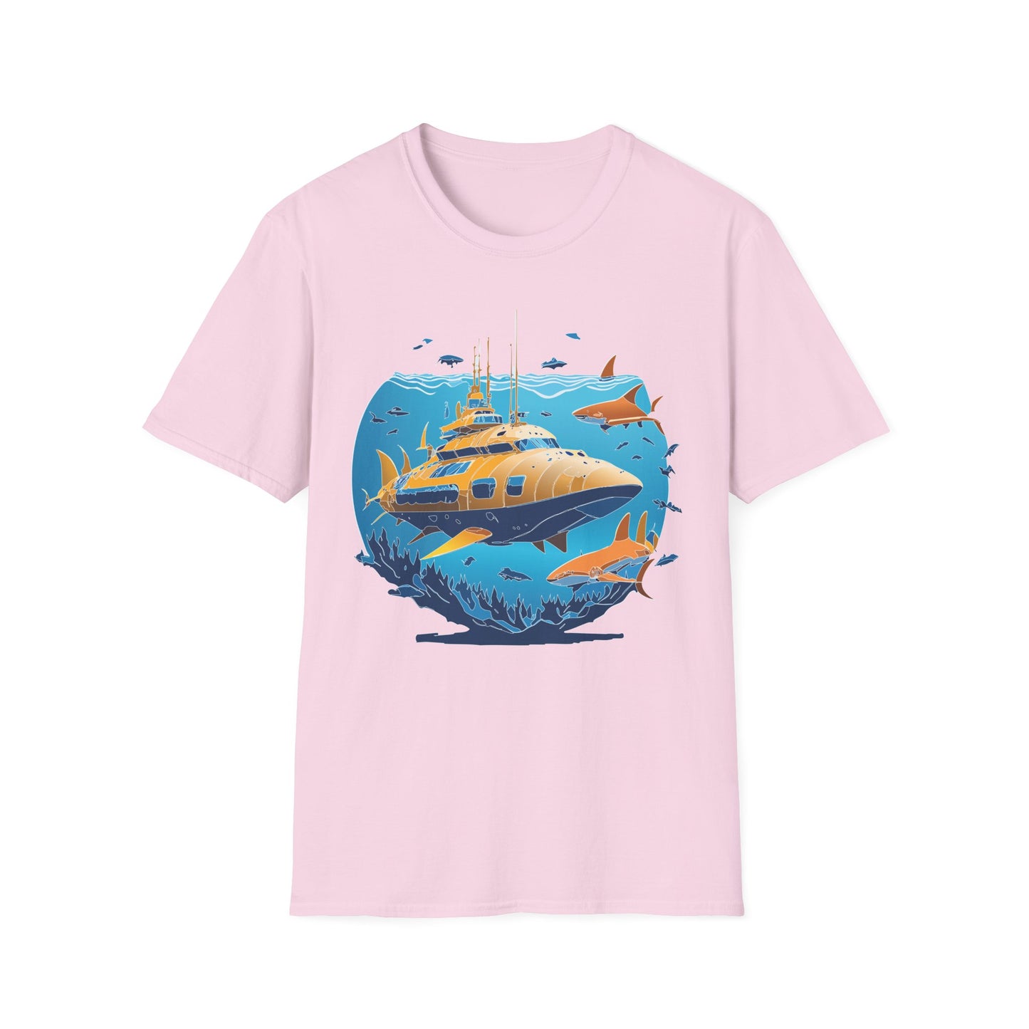 Ocean Tee Shirt, Ocean Shirt, Shirt with Ocean, U boat Tees, Shirt with U-Boat