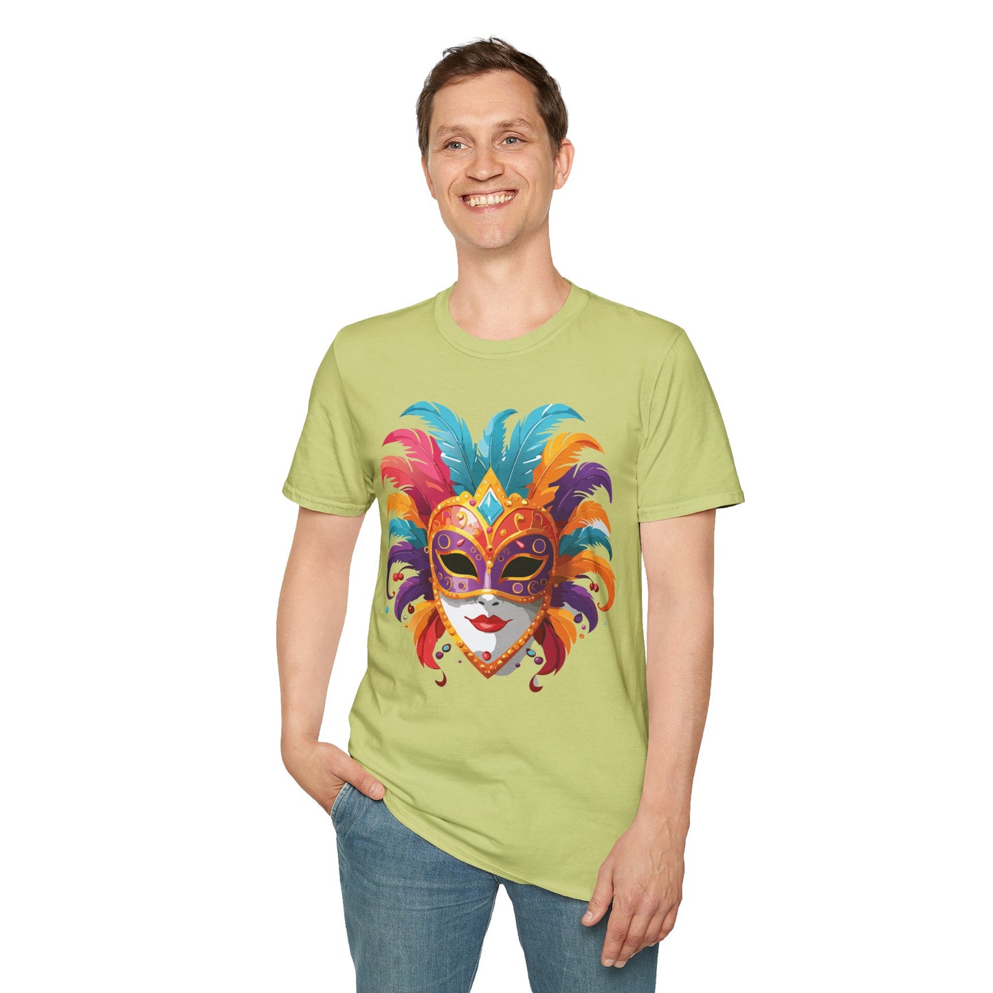 Mask Tee Shirt, Mask Shirt, Shirt with Mask, Masquerade Tees