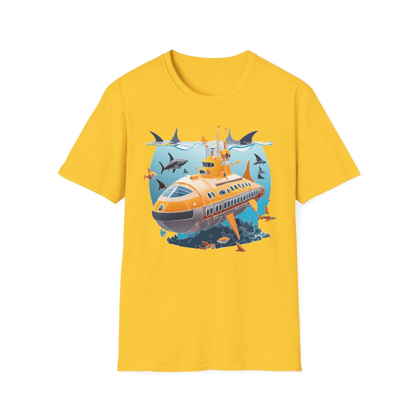 Ocean Tee Shirt, Ocean Shirt, Shirt with Ocean, U boat Tees, Shirt with U-Boat