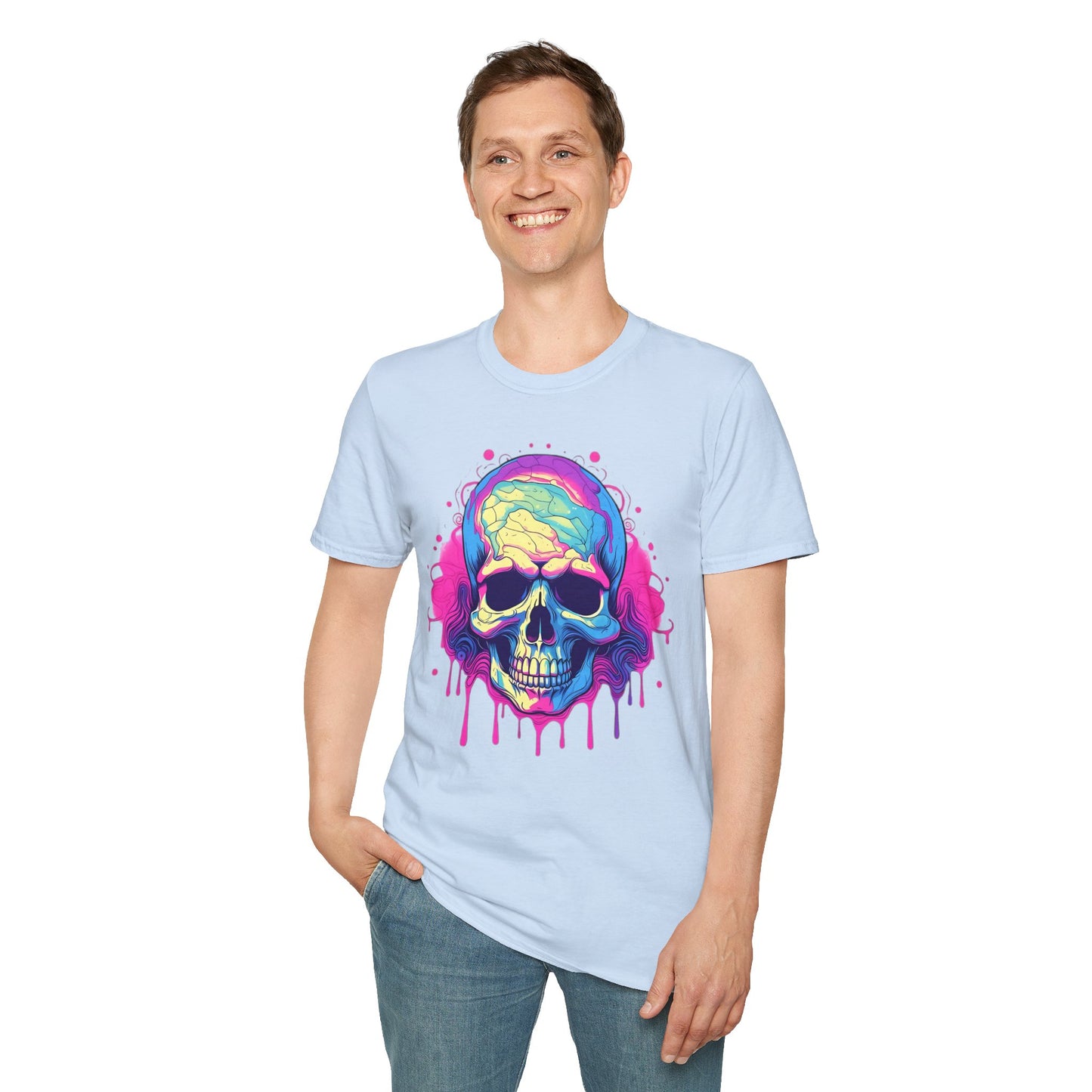 Skull Tee Shirt, Skeleton Shirt, Shirt with Skull, Shirt with Skeleton