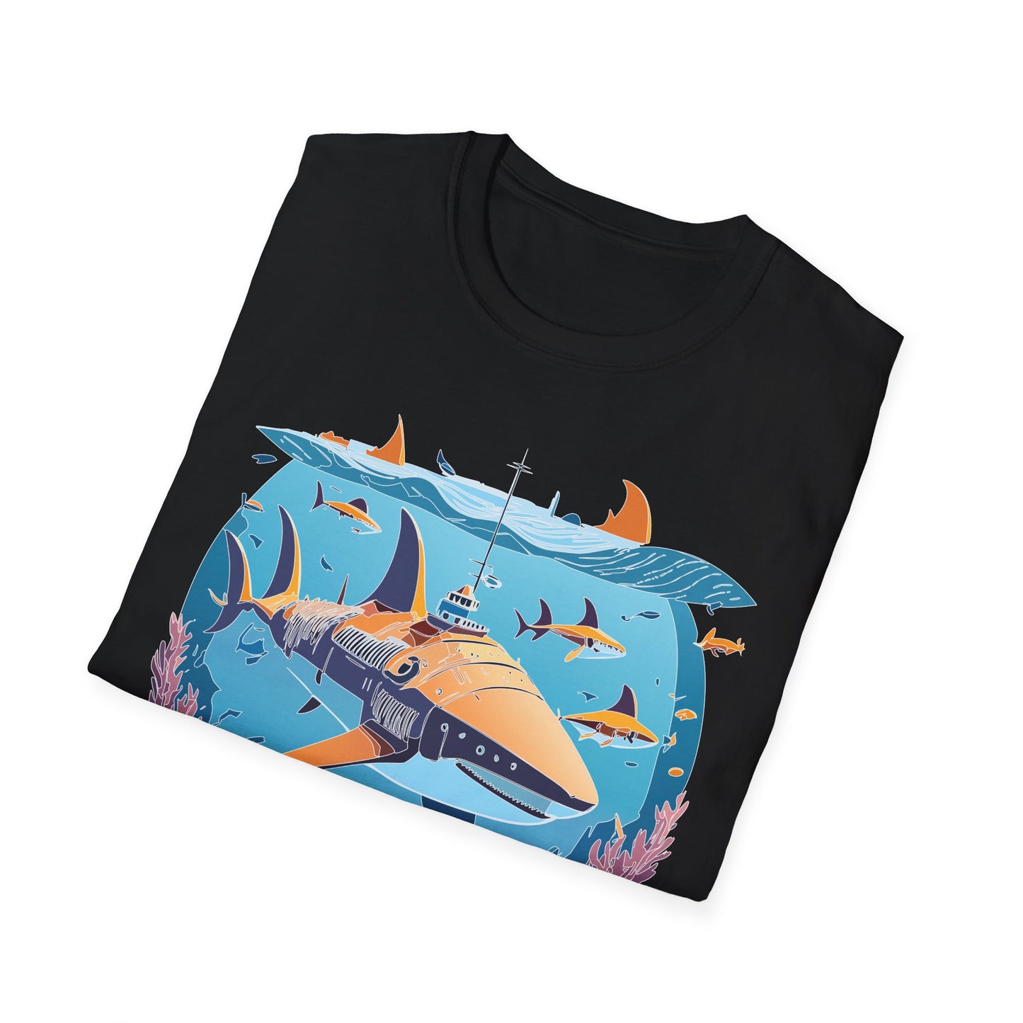 Ocean Tee Shirt, Ocean Shirt, Shirt with Ocean, U boat Tees, Shirt with U-Boat