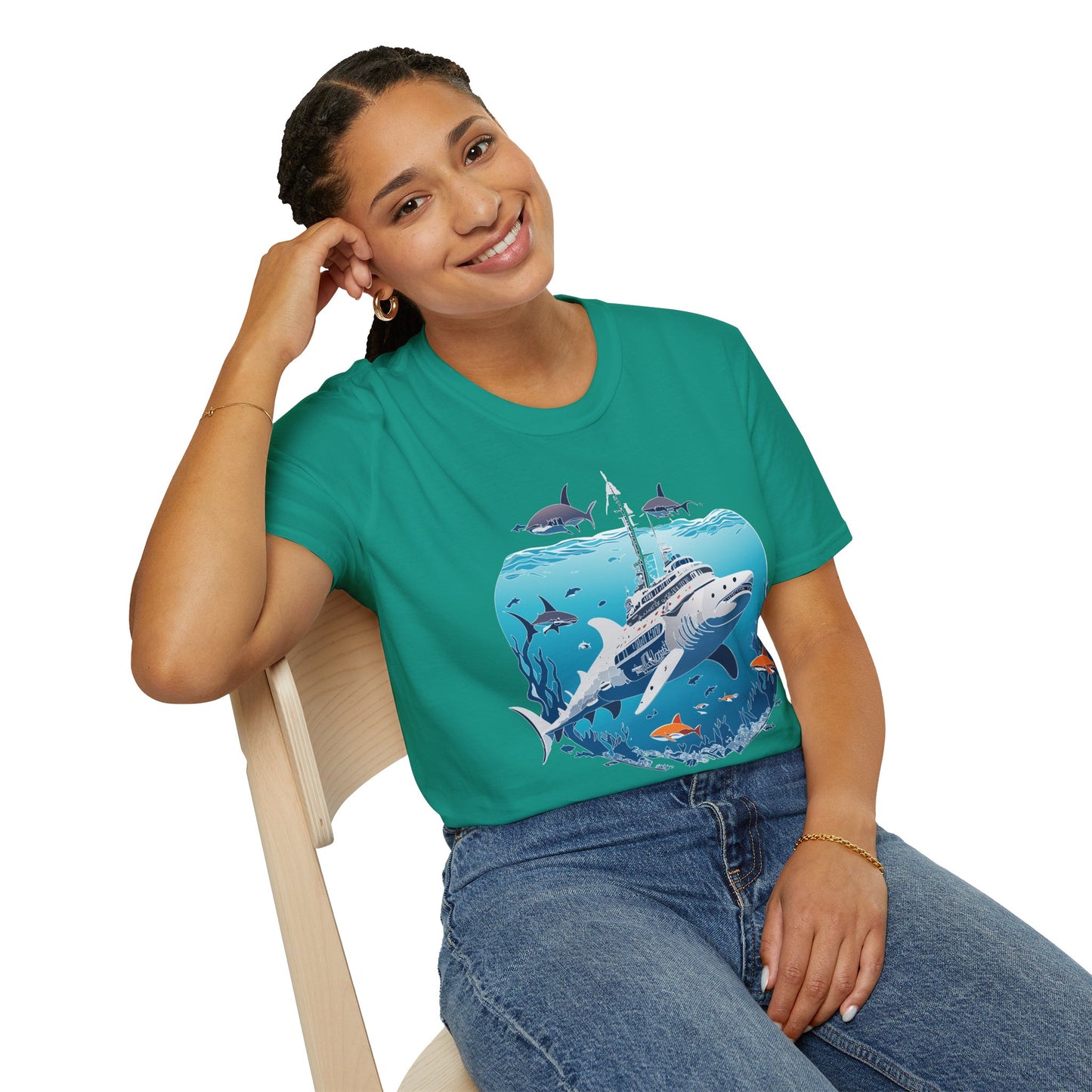 Ocean Tee Shirt, Ocean Shirt, Shirt with Ocean, U boat Tees, Shirt with U-Boat