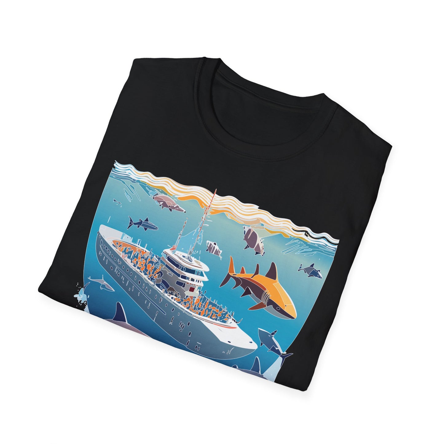 Ocean Tee Shirt, Ocean Shirt, Shirt with Ocean, U boat Tees, Shirt with U-Boat