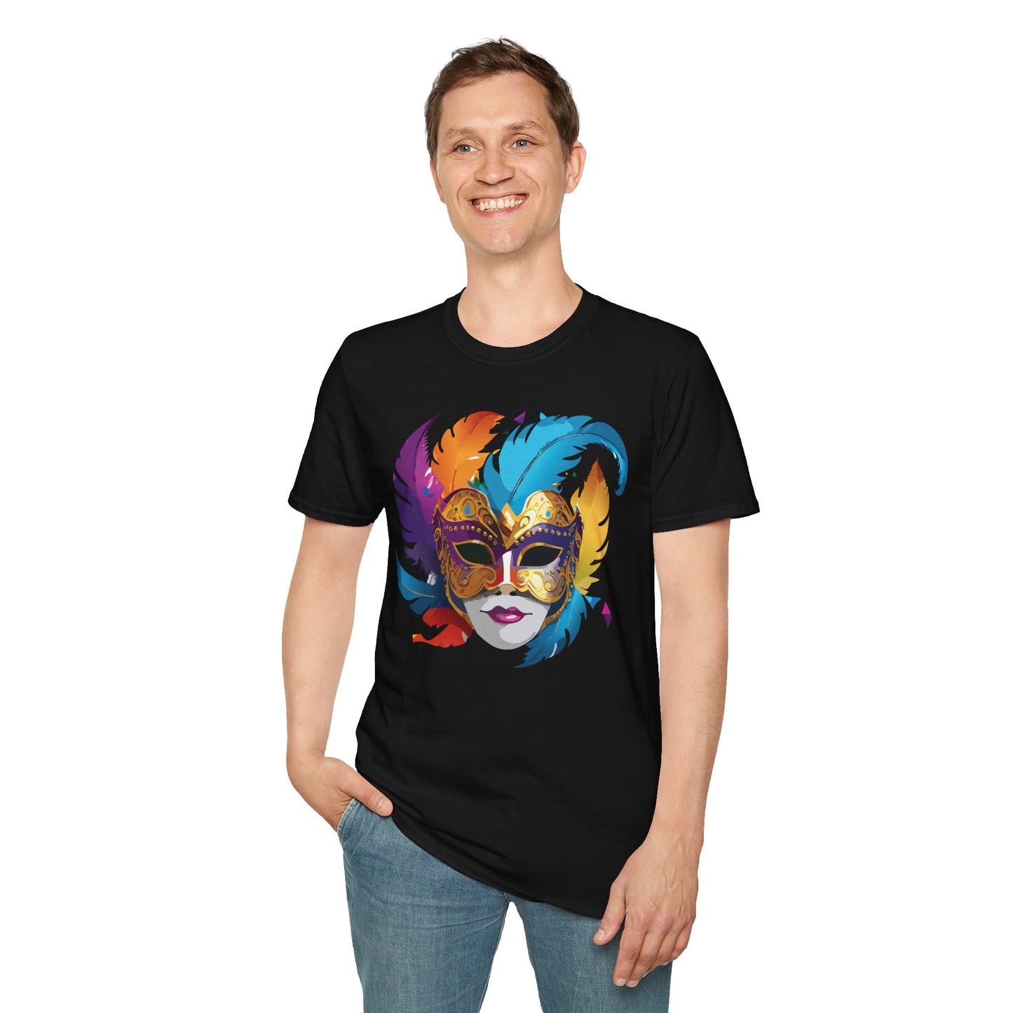 Mask Tee Shirt, Mask Shirt, Shirt with Mask, Masquerade Tees