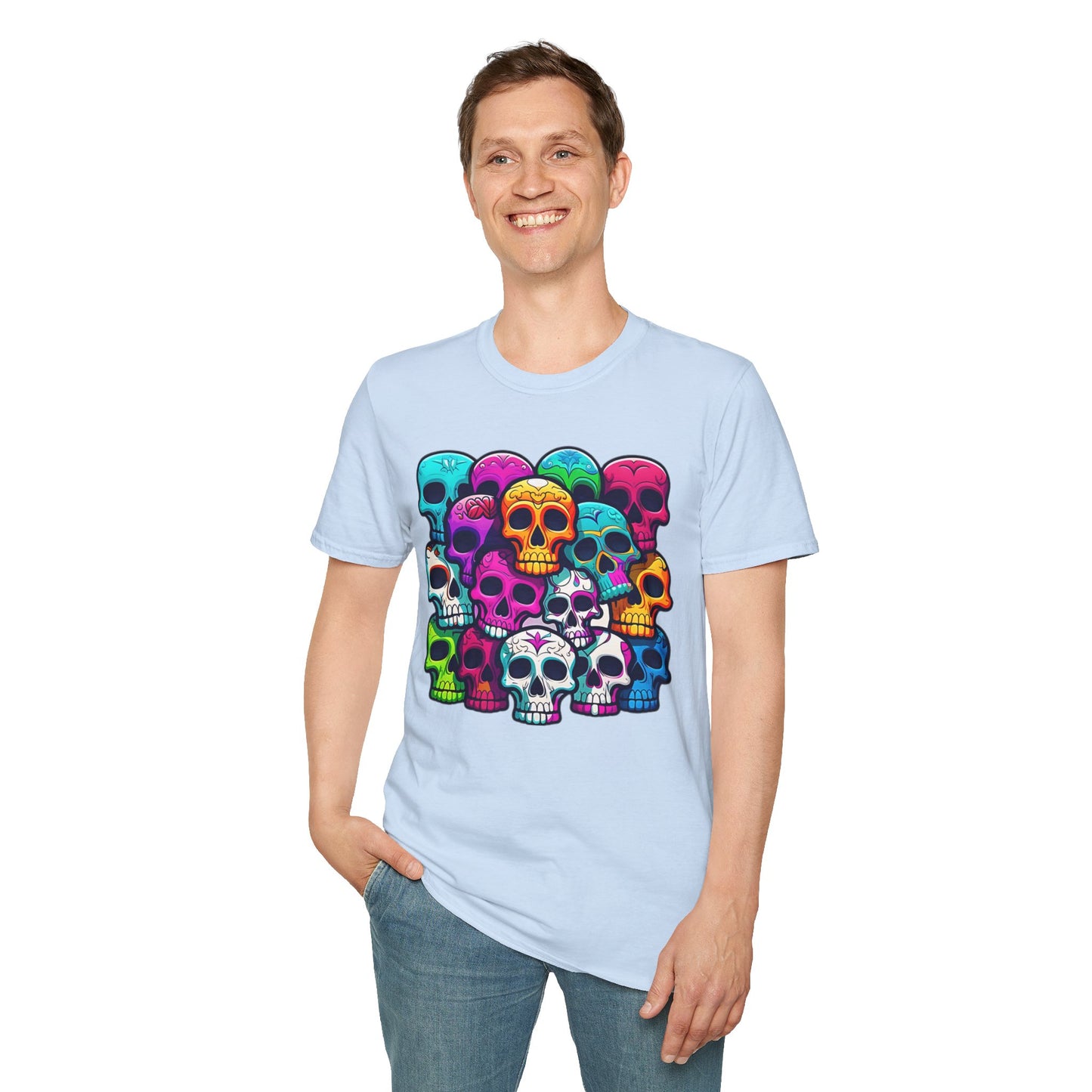 Skull Tee Shirt, Skeleton Shirt, Shirt with Skull, Shirt with Skeleton
