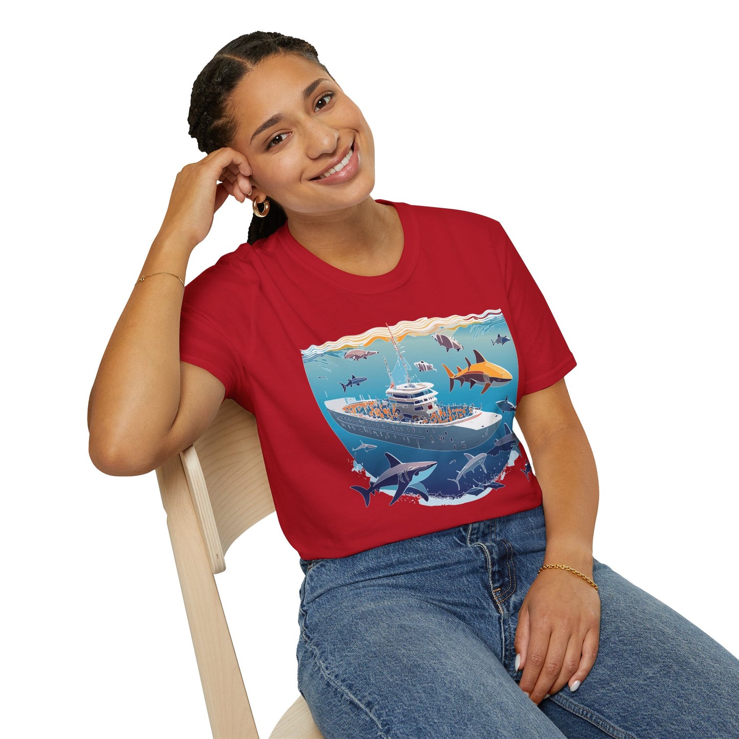 Ocean Tee Shirt, Ocean Shirt, Shirt with Ocean, U boat Tees, Shirt with U-Boat