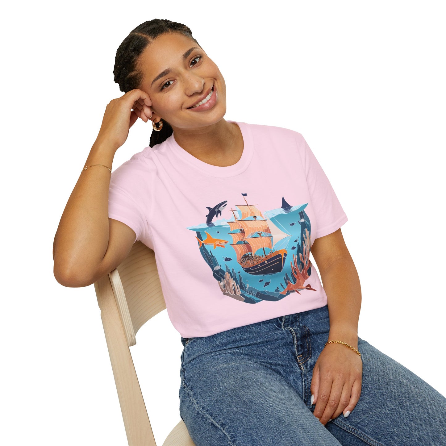 Ocean Tee Shirt, Ocean Shirt, Shirt with Ocean, U boat Tees, Shirt with U-Boat