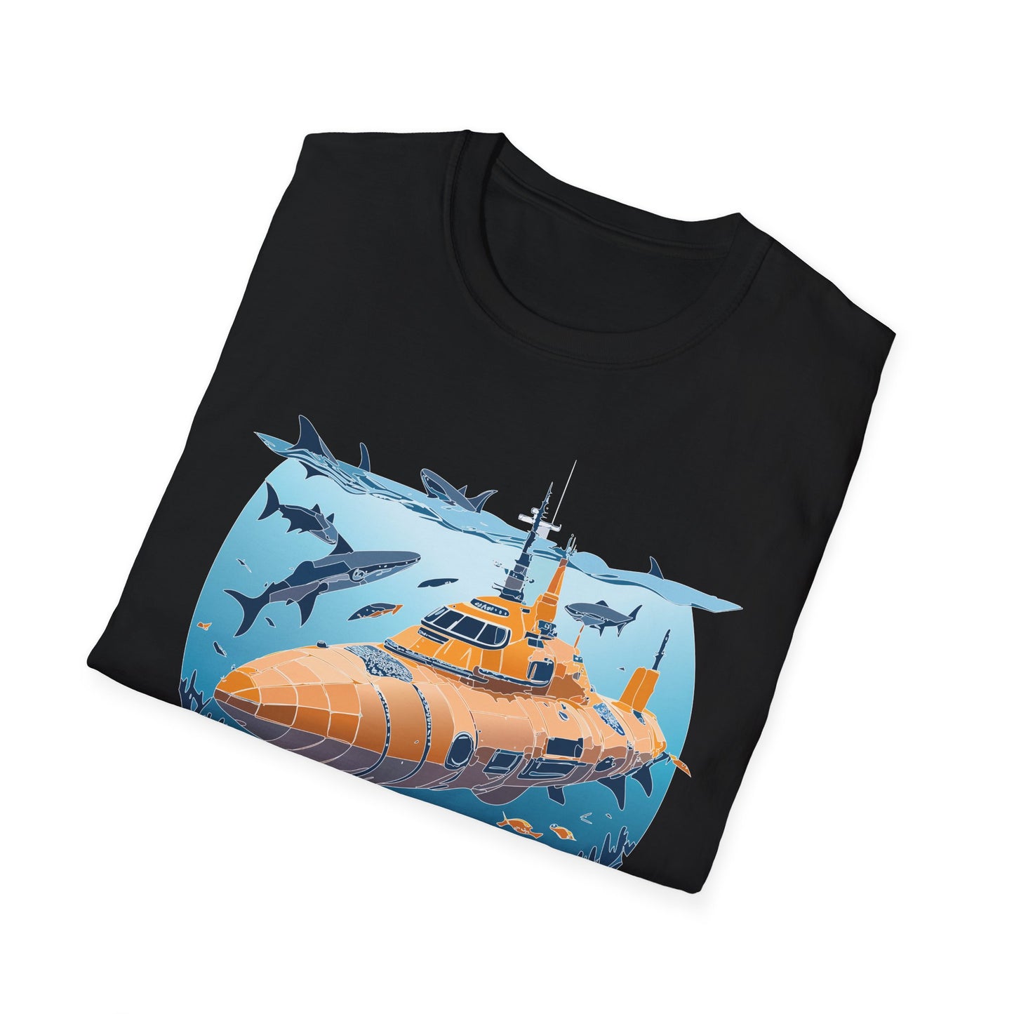 Ocean Tee Shirt, Ocean Shirt, Shirt with Ocean, U boat Tees, Shirt with U-Boat