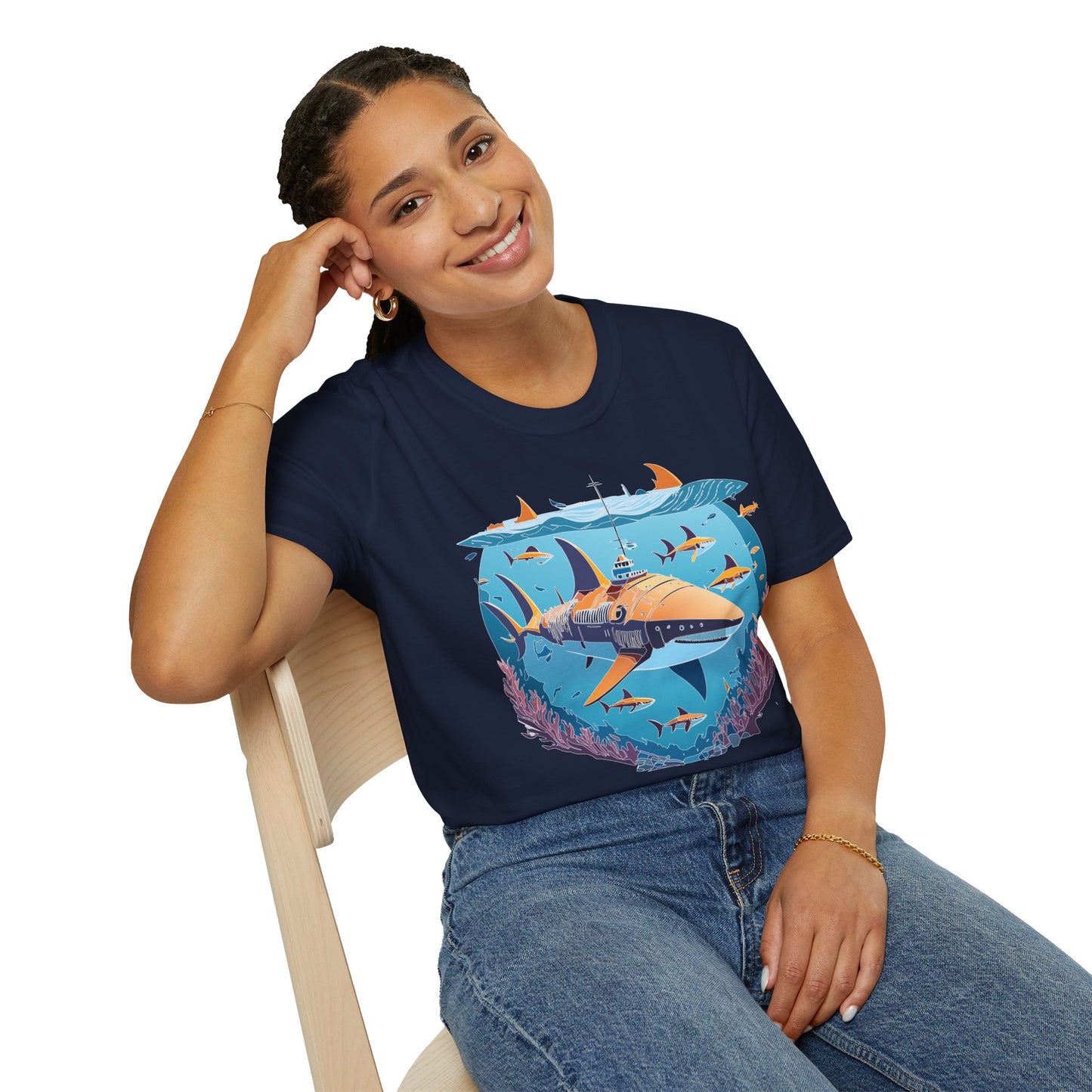 Ocean Tee Shirt, Ocean Shirt, Shirt with Ocean, U boat Tees, Shirt with U-Boat