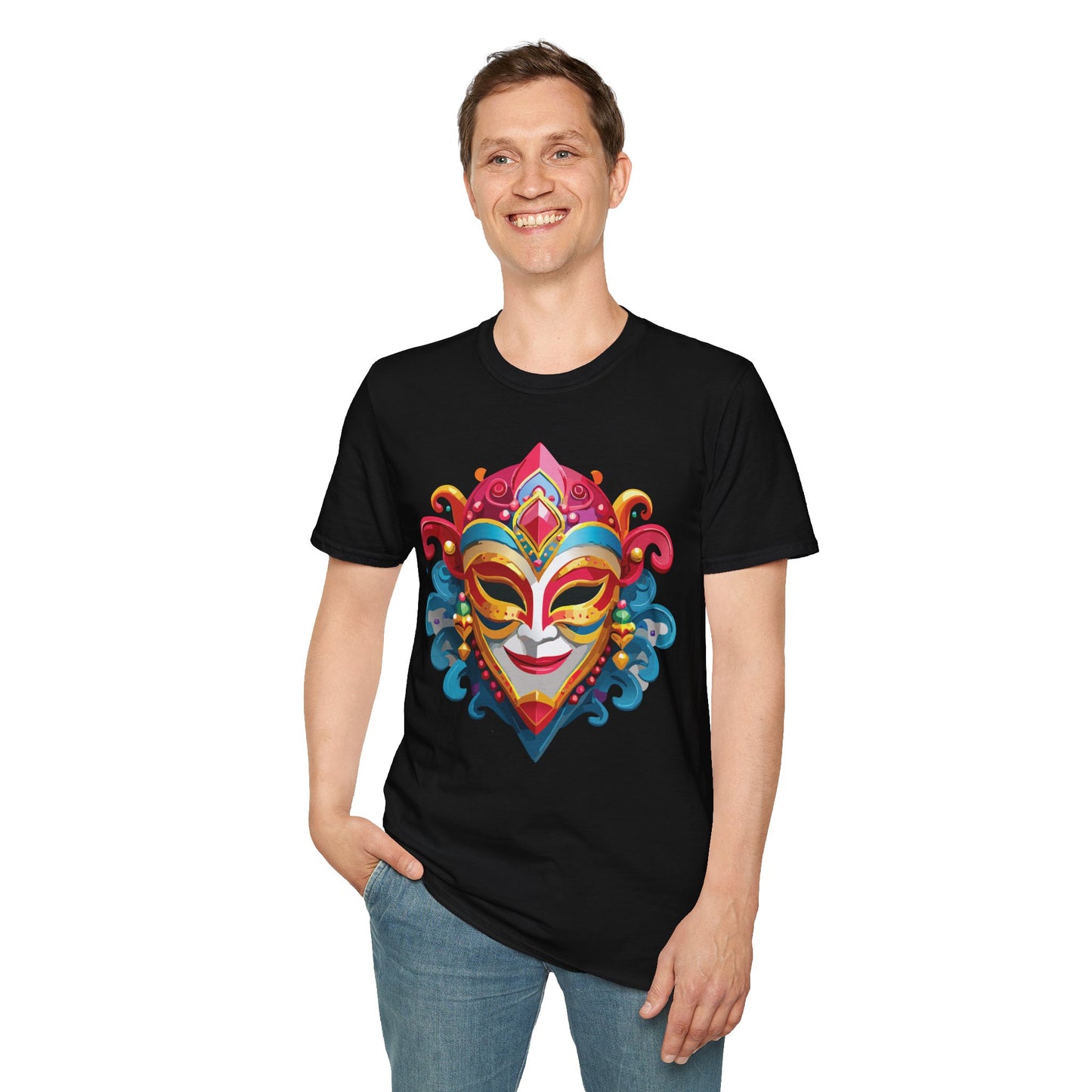 Mask Tee Shirt, Mask Shirt, Shirt with Mask, Masquerade Tees