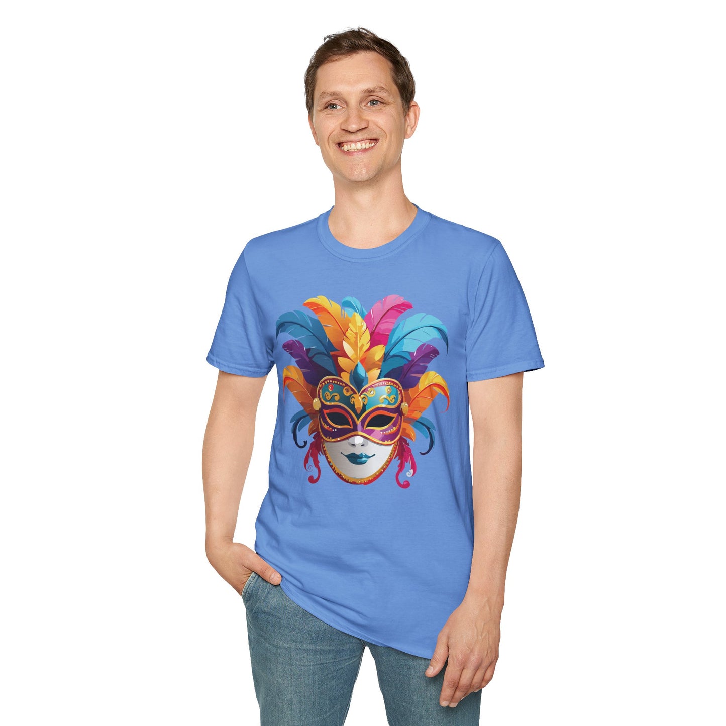 Mask Tee Shirt, Mask Shirt, Shirt with Mask, Masquerade Tees