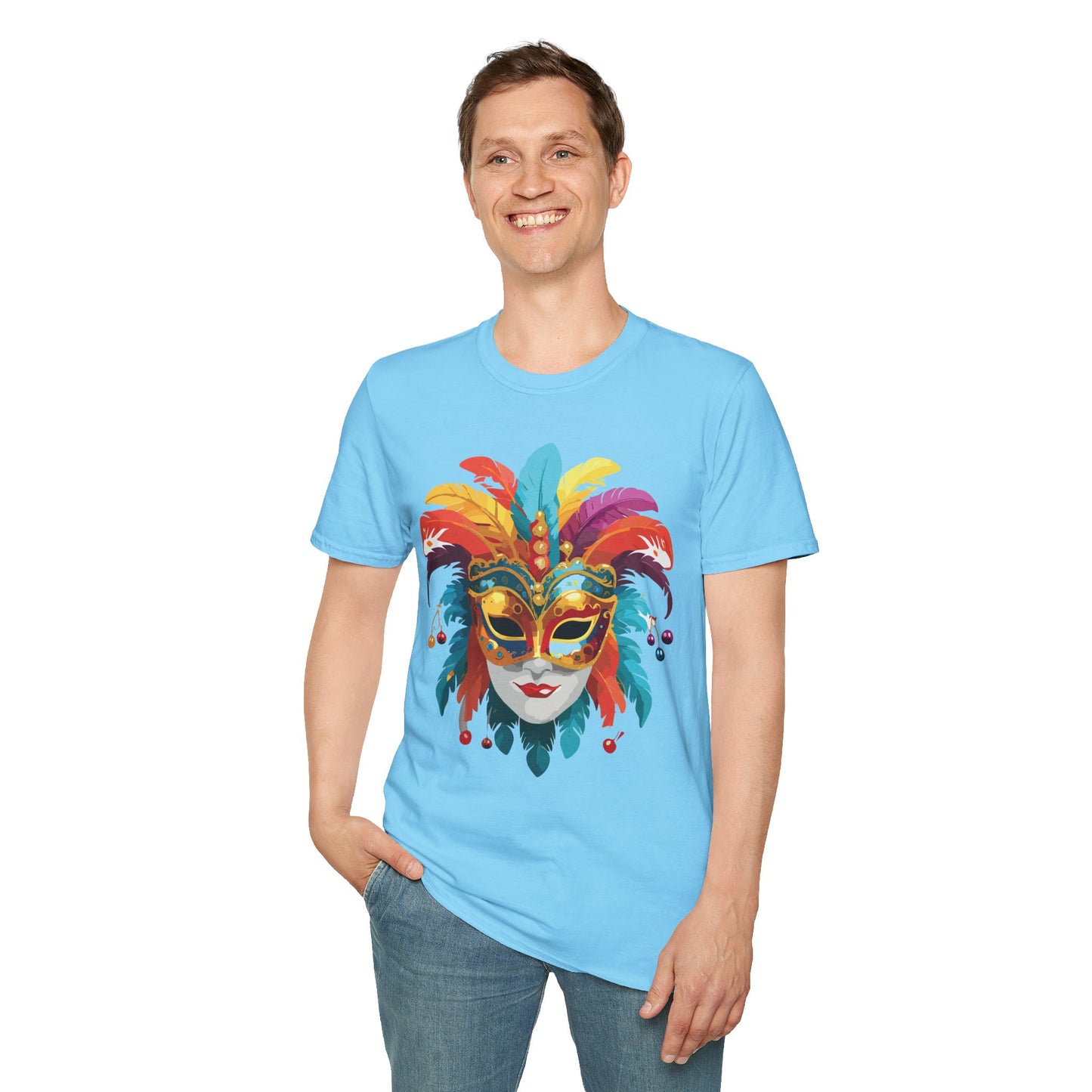 Mask Tee Shirt, Mask Shirt, Shirt with Mask, Masquerade Tees