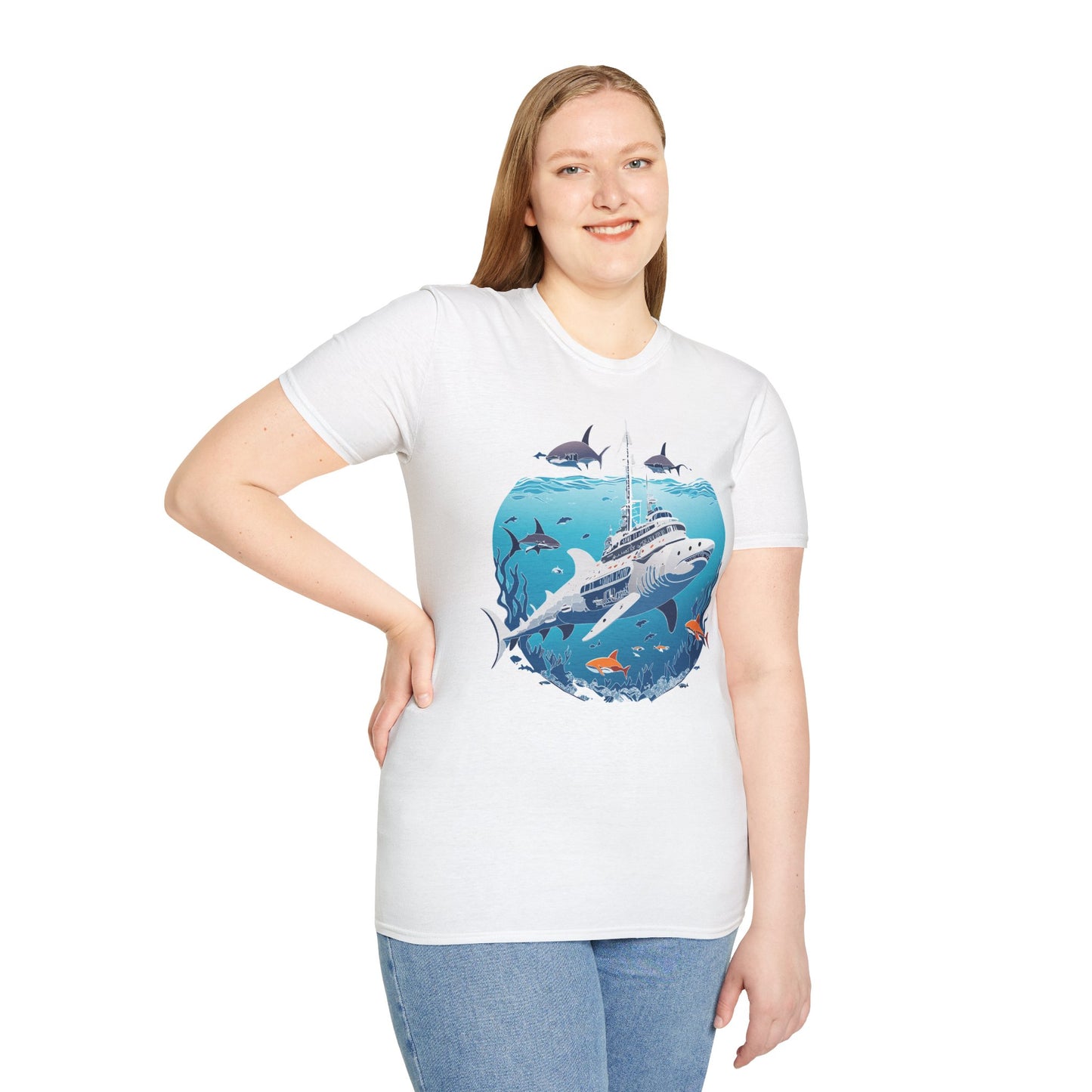 Ocean Tee Shirt, Ocean Shirt, Shirt with Ocean, U boat Tees, Shirt with U-Boat