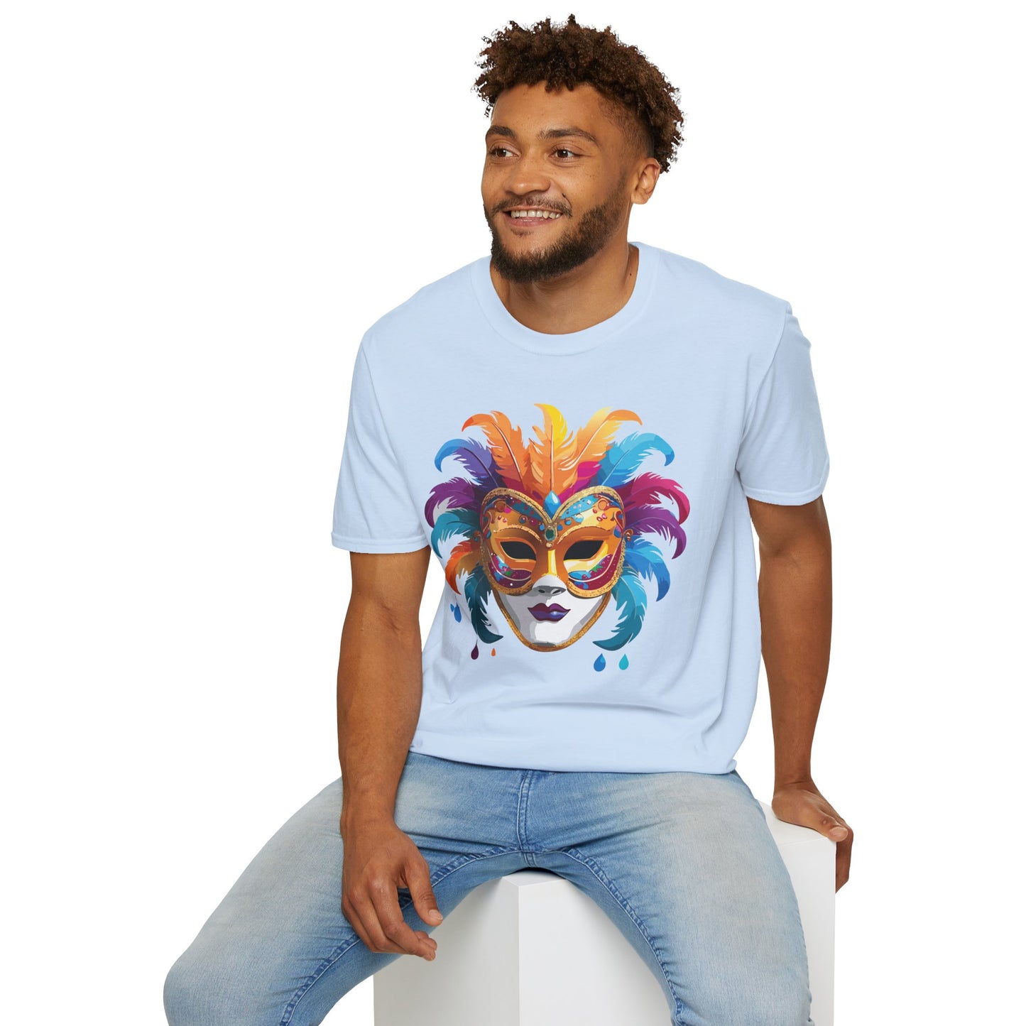 Mask Tee Shirt, Mask Shirt, Shirt with Mask, Masquerade Tees