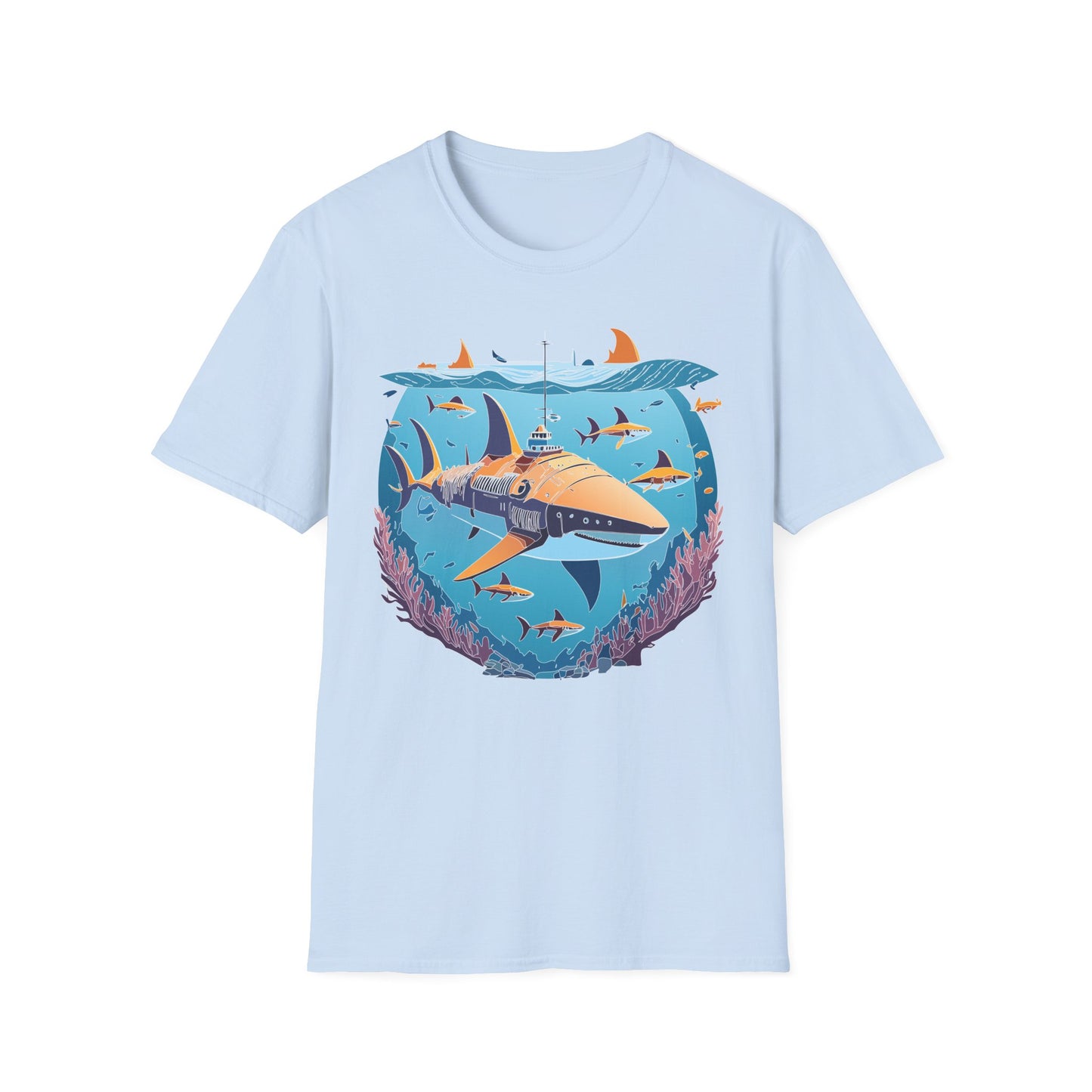 Ocean Tee Shirt, Ocean Shirt, Shirt with Ocean, U boat Tees, Shirt with U-Boat