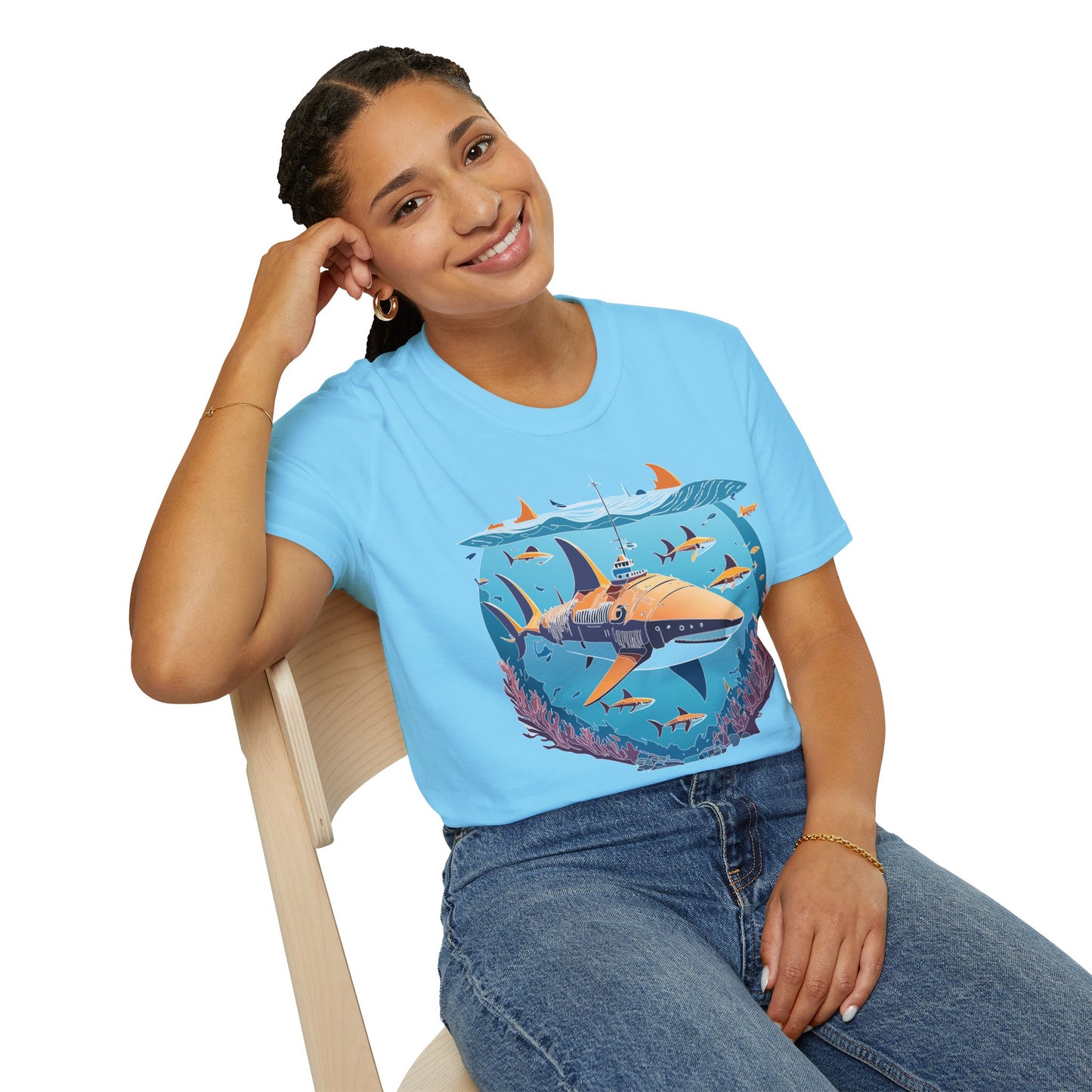 Ocean Tee Shirt, Ocean Shirt, Shirt with Ocean, U boat Tees, Shirt with U-Boat