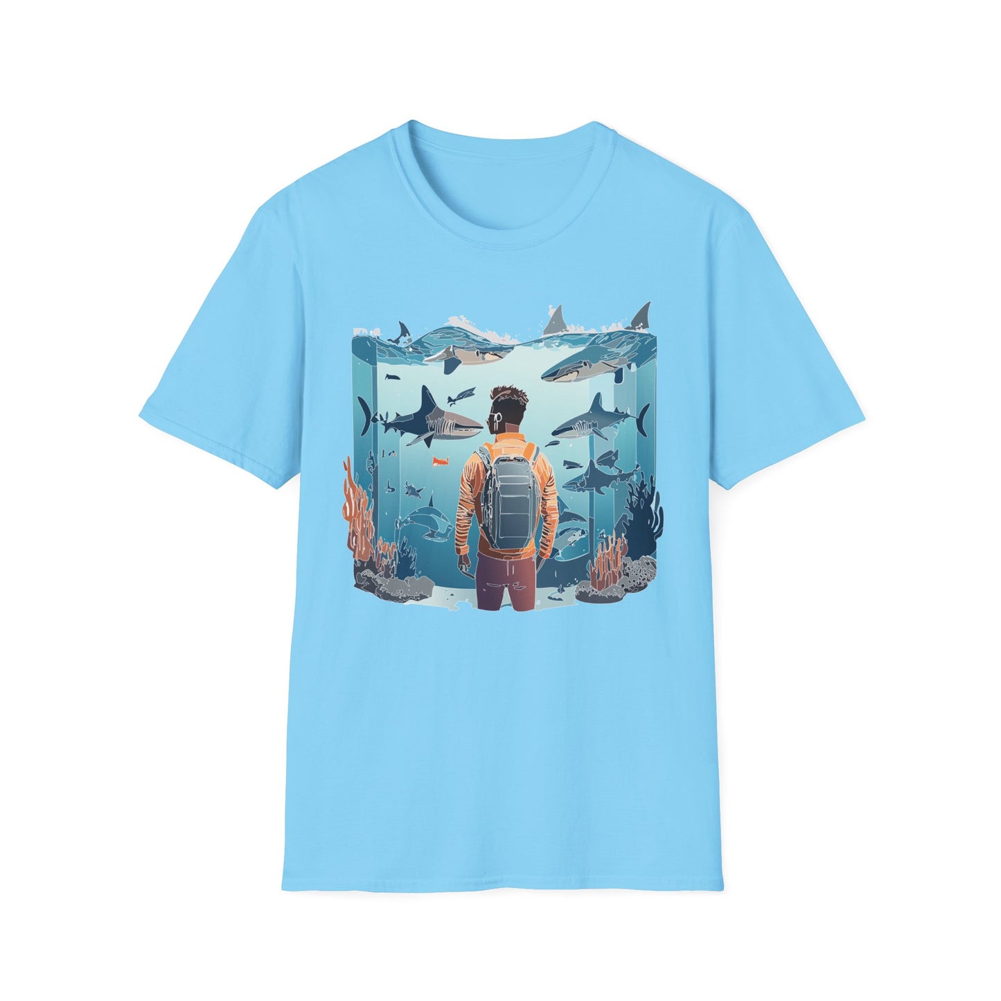Ocean Tee Shirt, Ocean Shirt, Shirt with Ocean, U boat Tees, Shirt with U-Boat